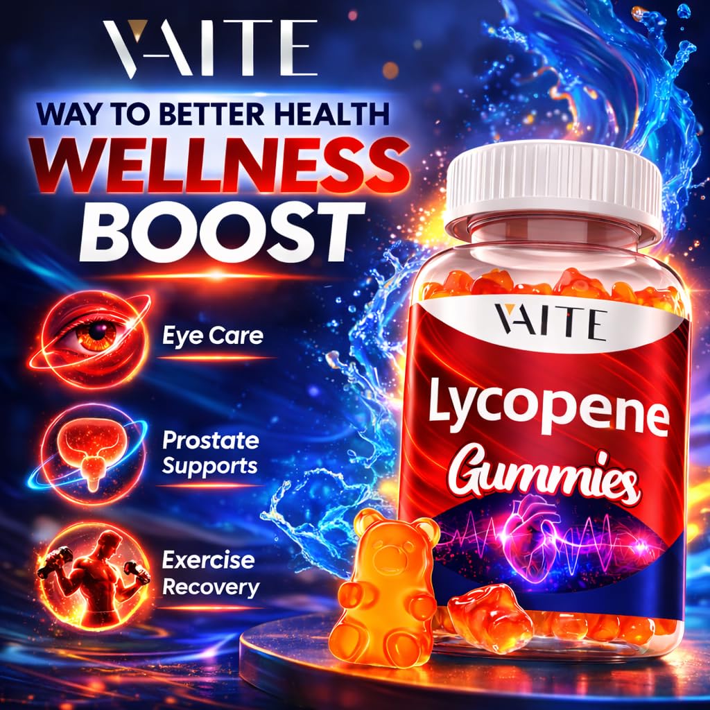 VAITE Lycopene Supplements for Men & Women 75mg 60 Gummies