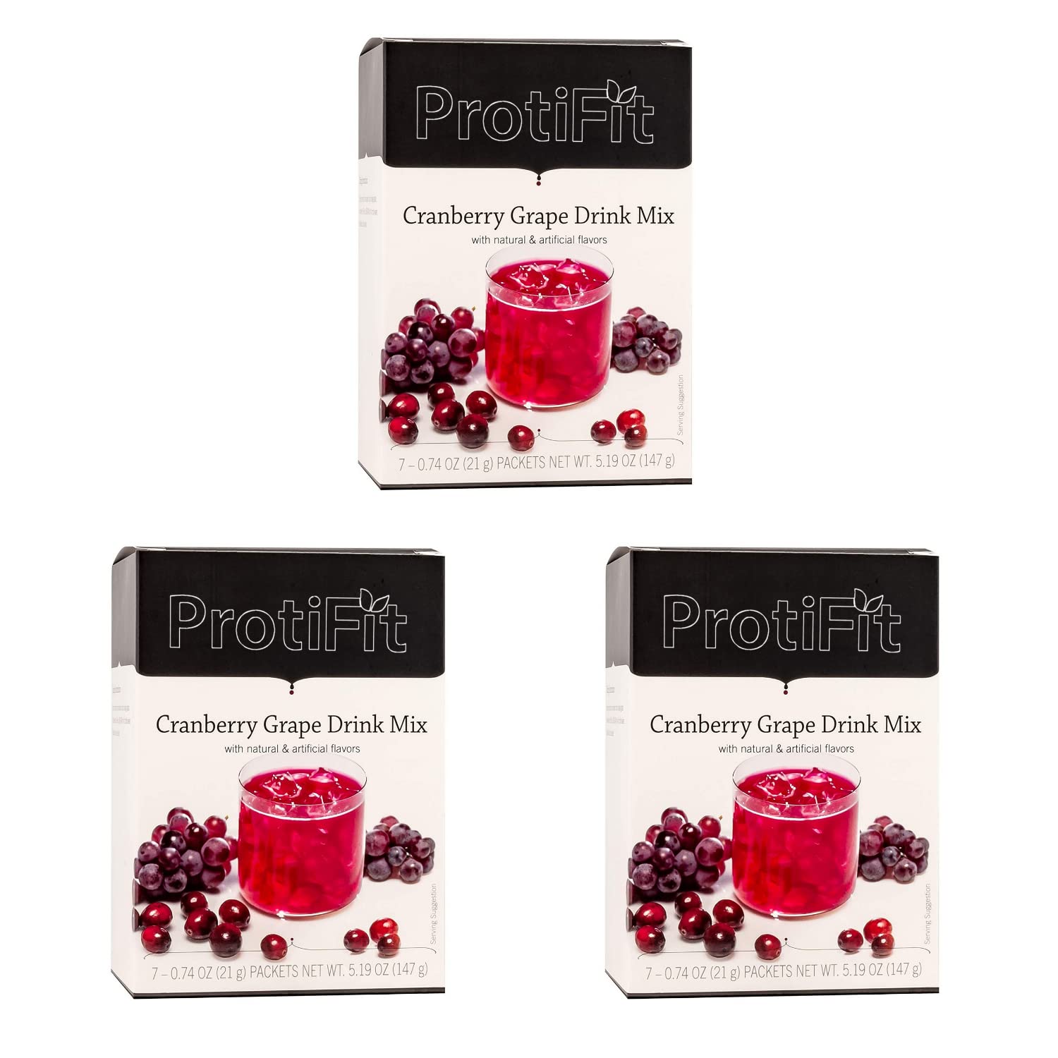 ProtiFit High Protein Cranberry Grape Fruit Drink Powder, 0.776, 3 Pack