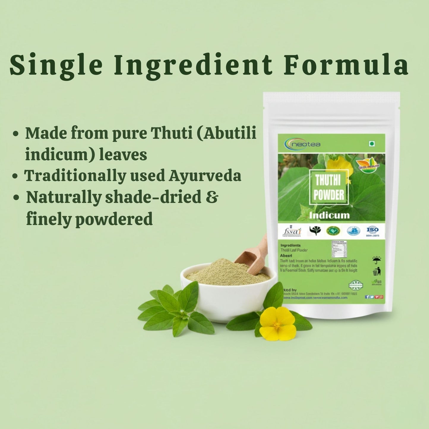 neotea Organic Abutilon Indicum Powder, 10.58 oz