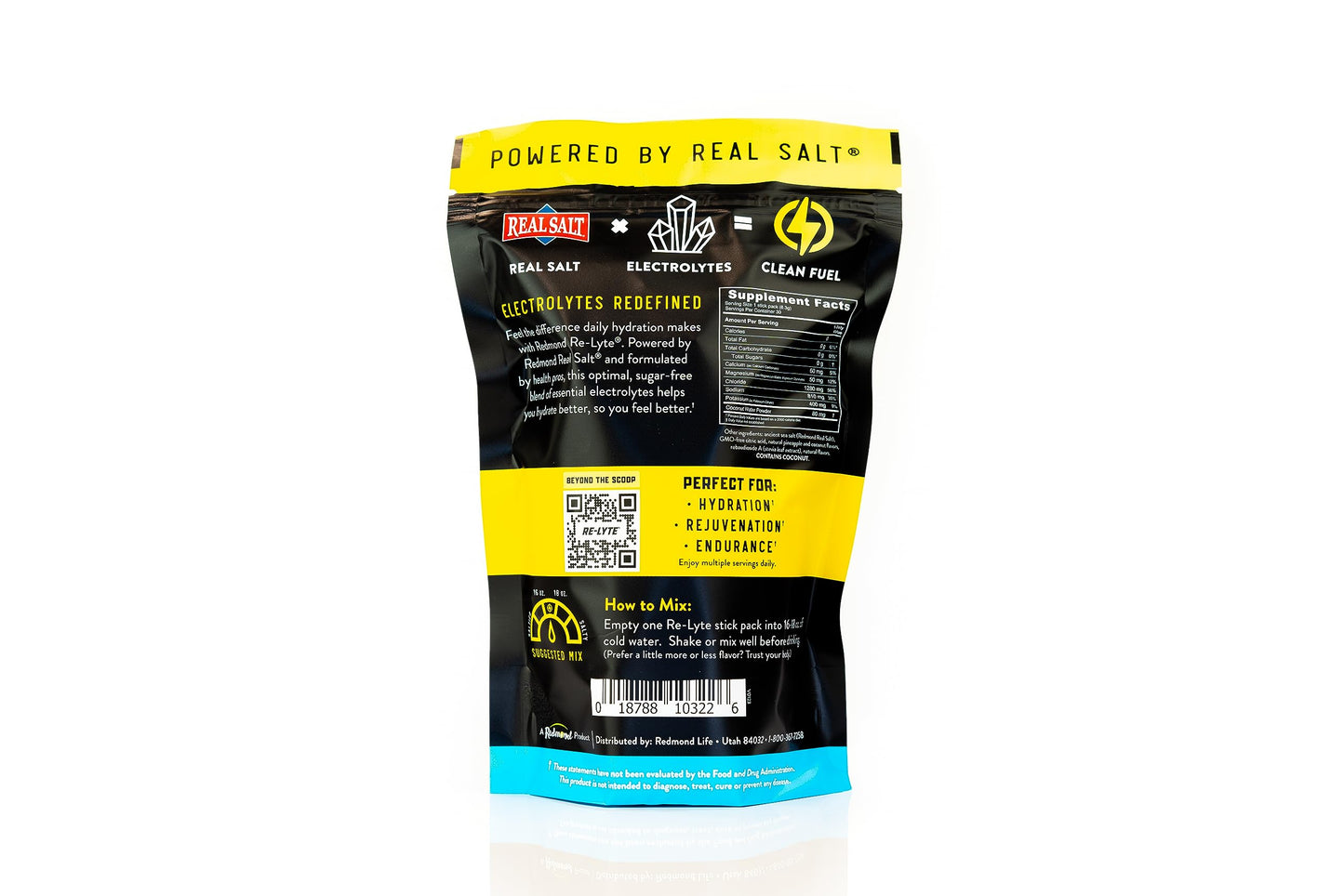 REDMOND Re-Lyte Sugar Free Electrolyte Powder Packets (Pina Colada) 30 Servings
