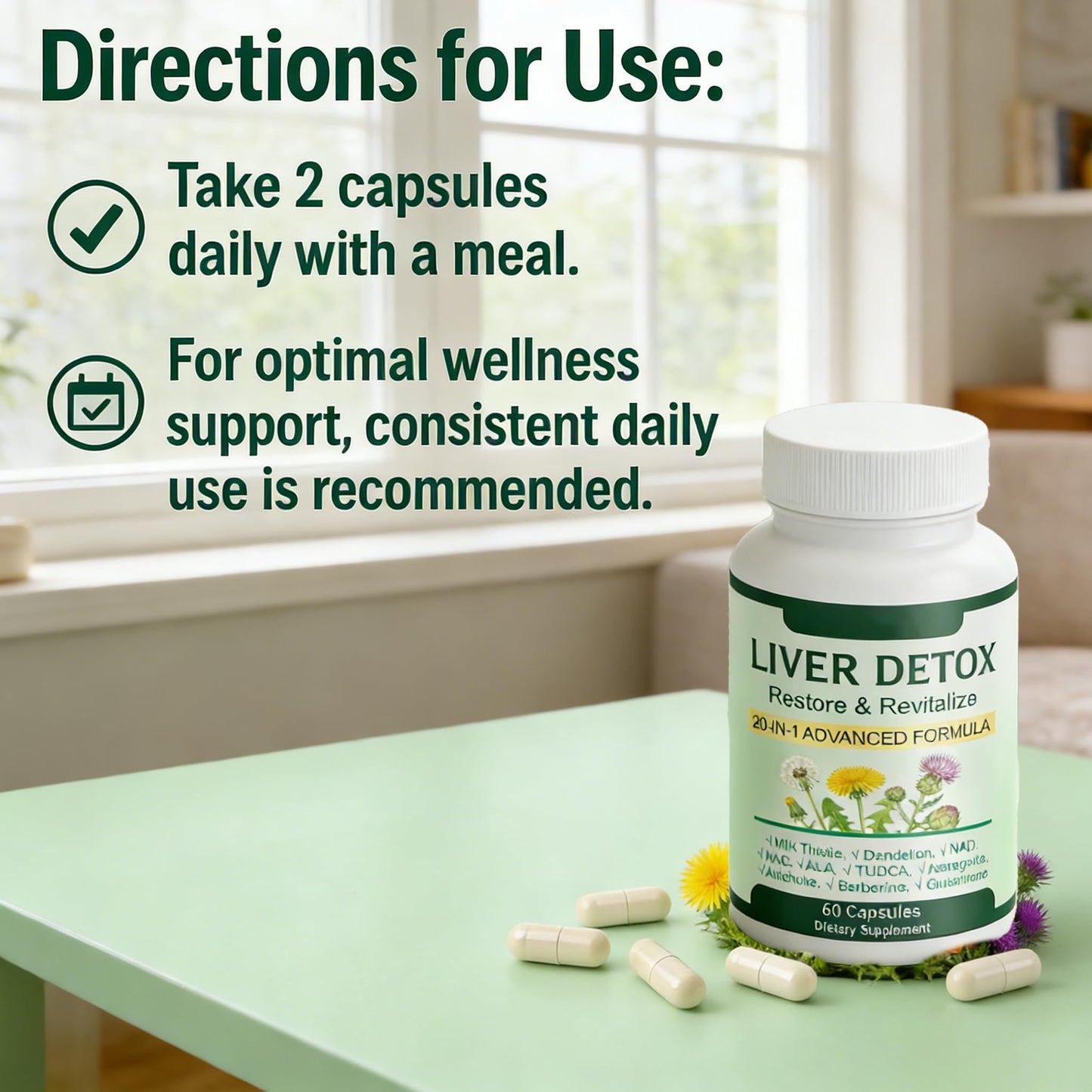SERSANVE Liver Support Capsules, 60 Capsules