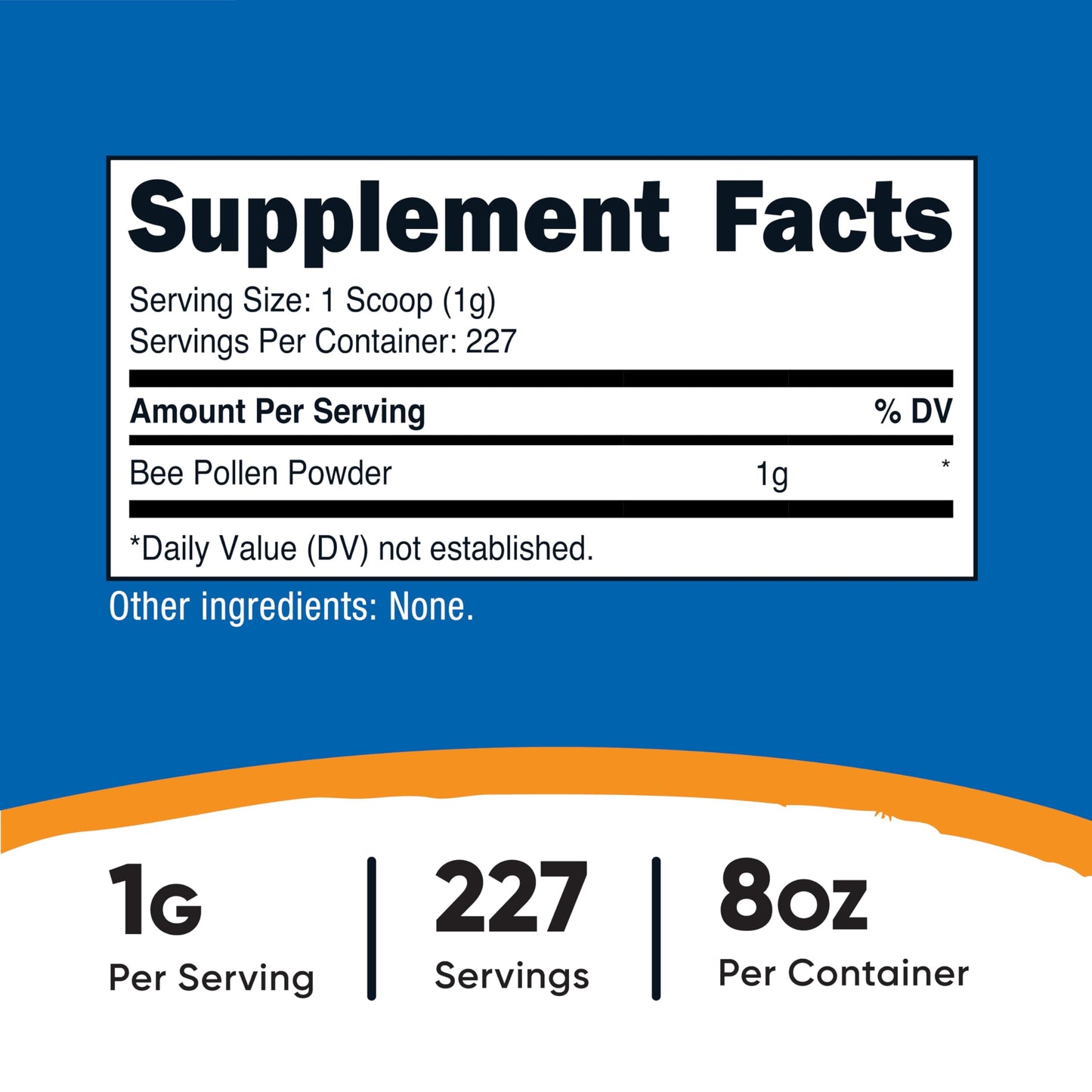 Nutricost Bee Pollen Powder 8.1 Ounce