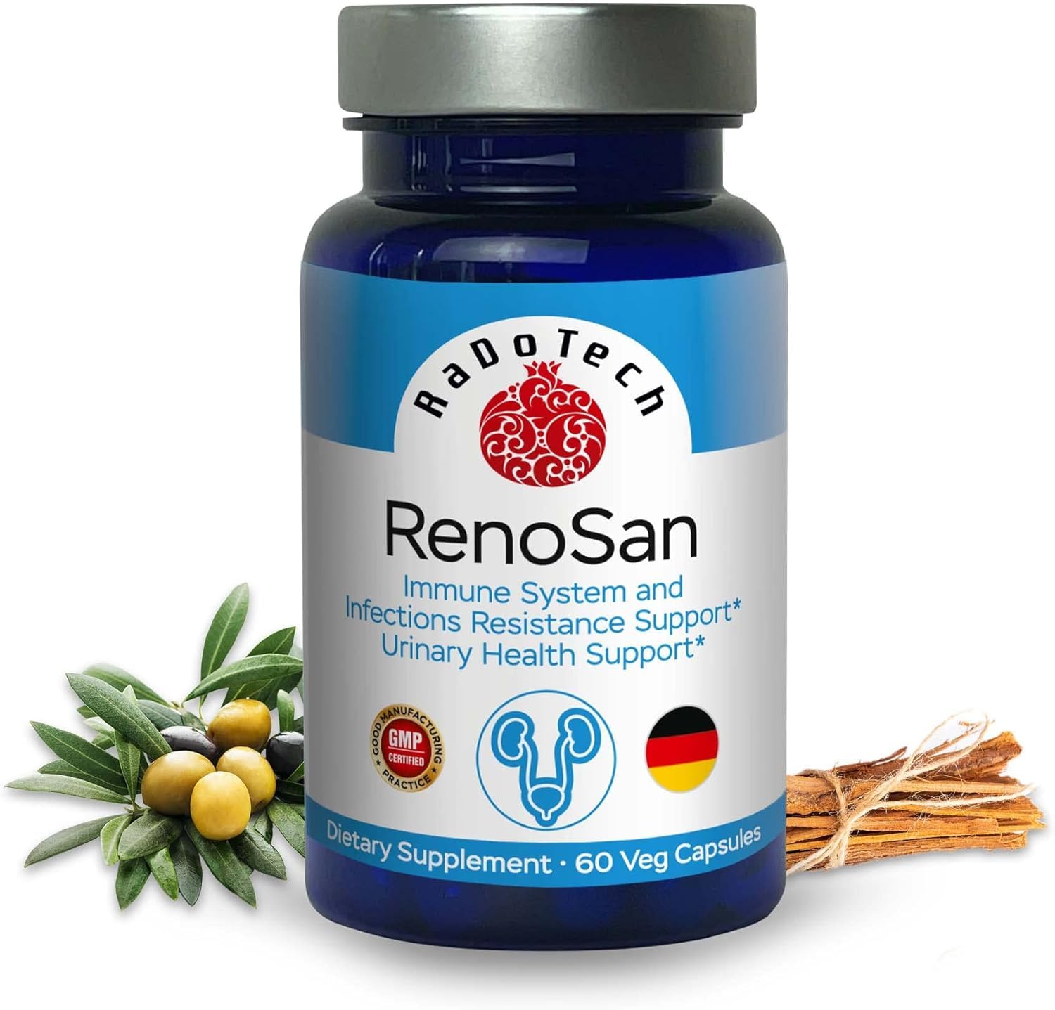 RaDoTech RenoSan Urinary Tract Health Supplements Capsules, 180 Count