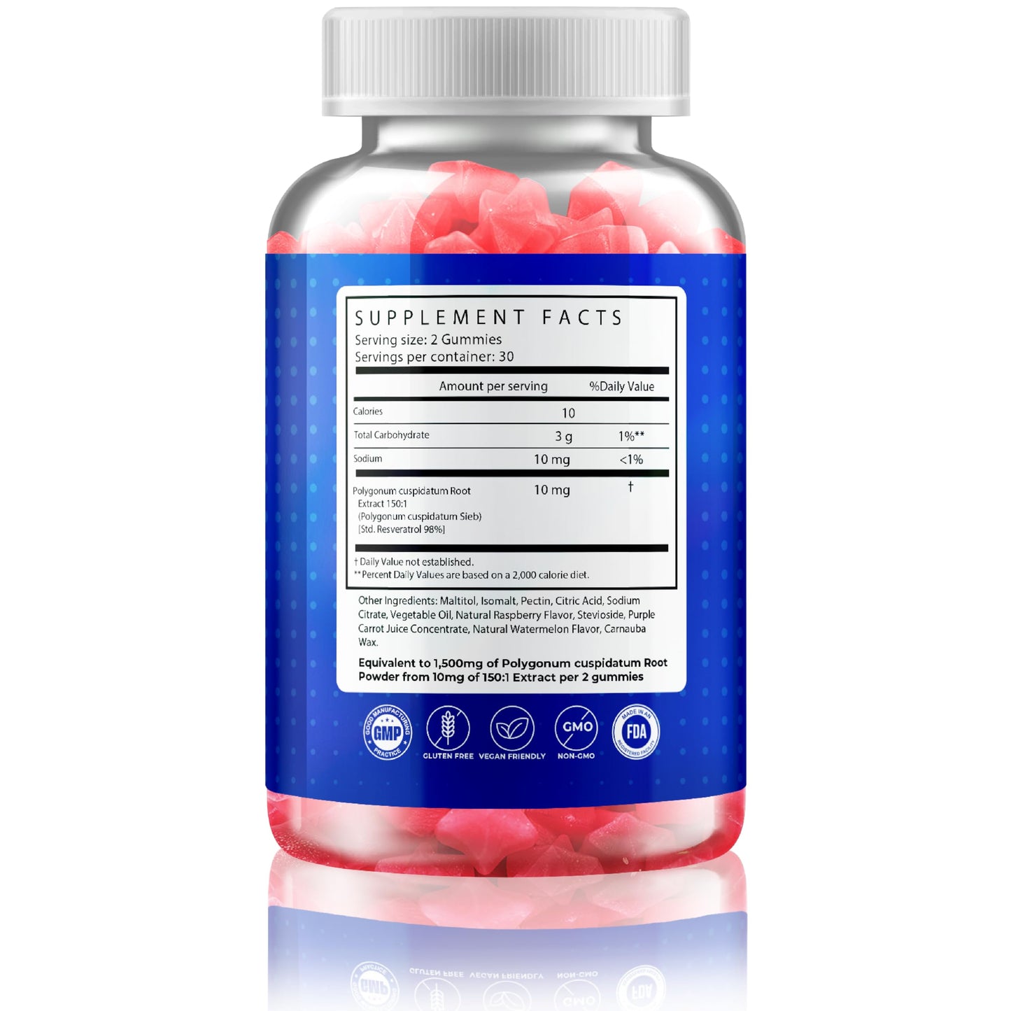 Gusevit Resveratrol Gummies 60 Count