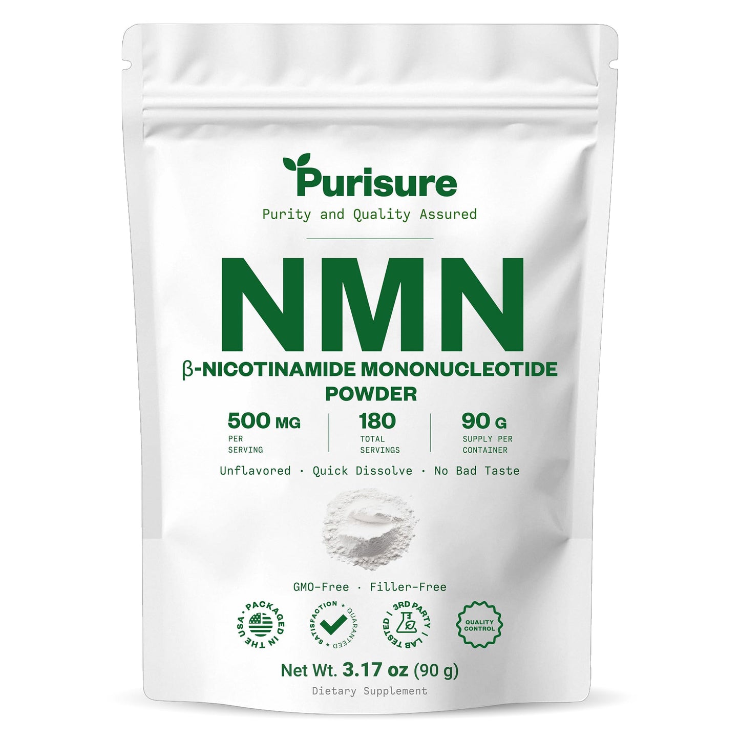 Purisure NMN Powder Nicotinamide Mononucleotide, 3.17 oz