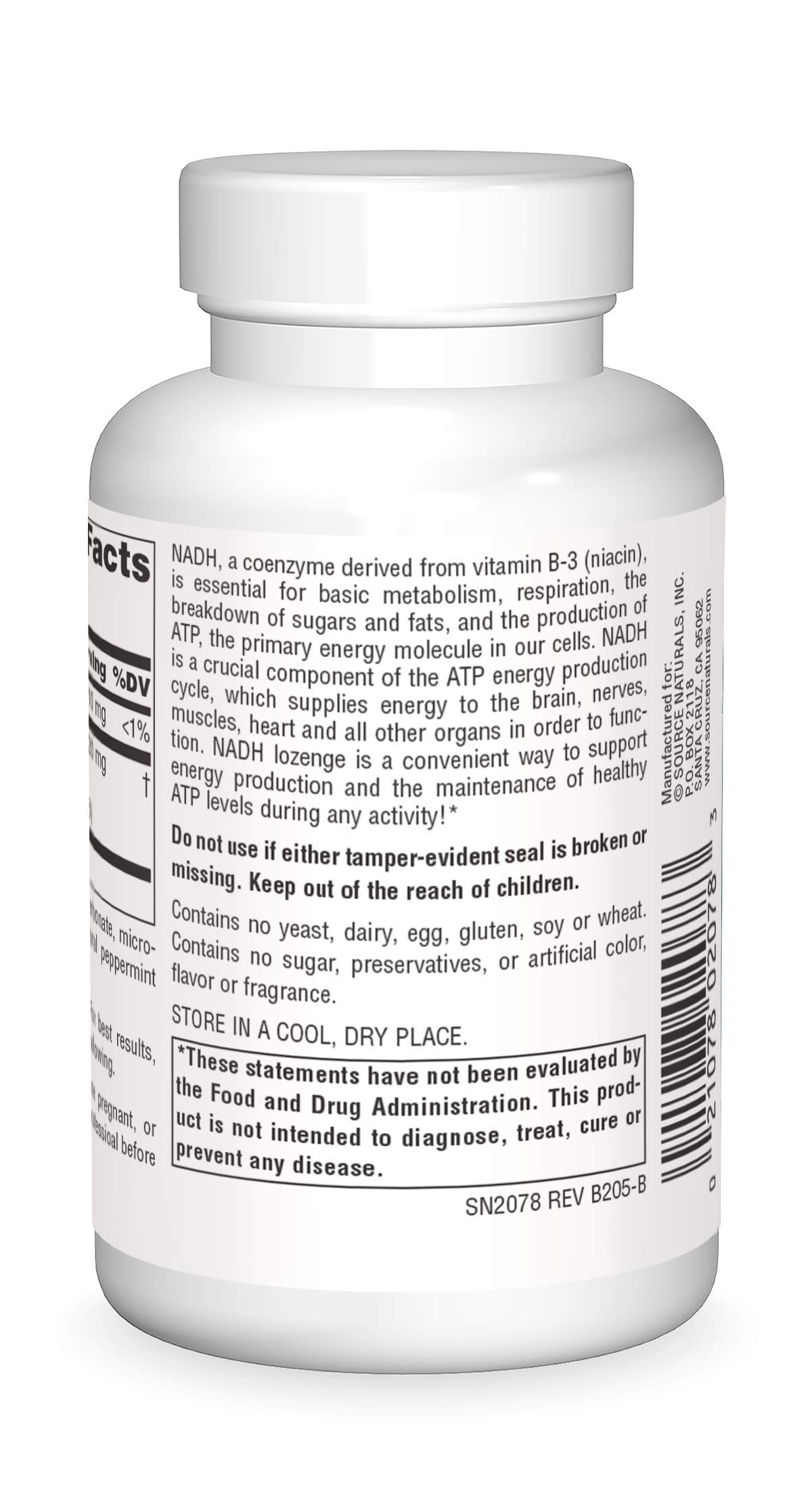 Source Naturals NADH 10mg Tablet, 10 Tablets