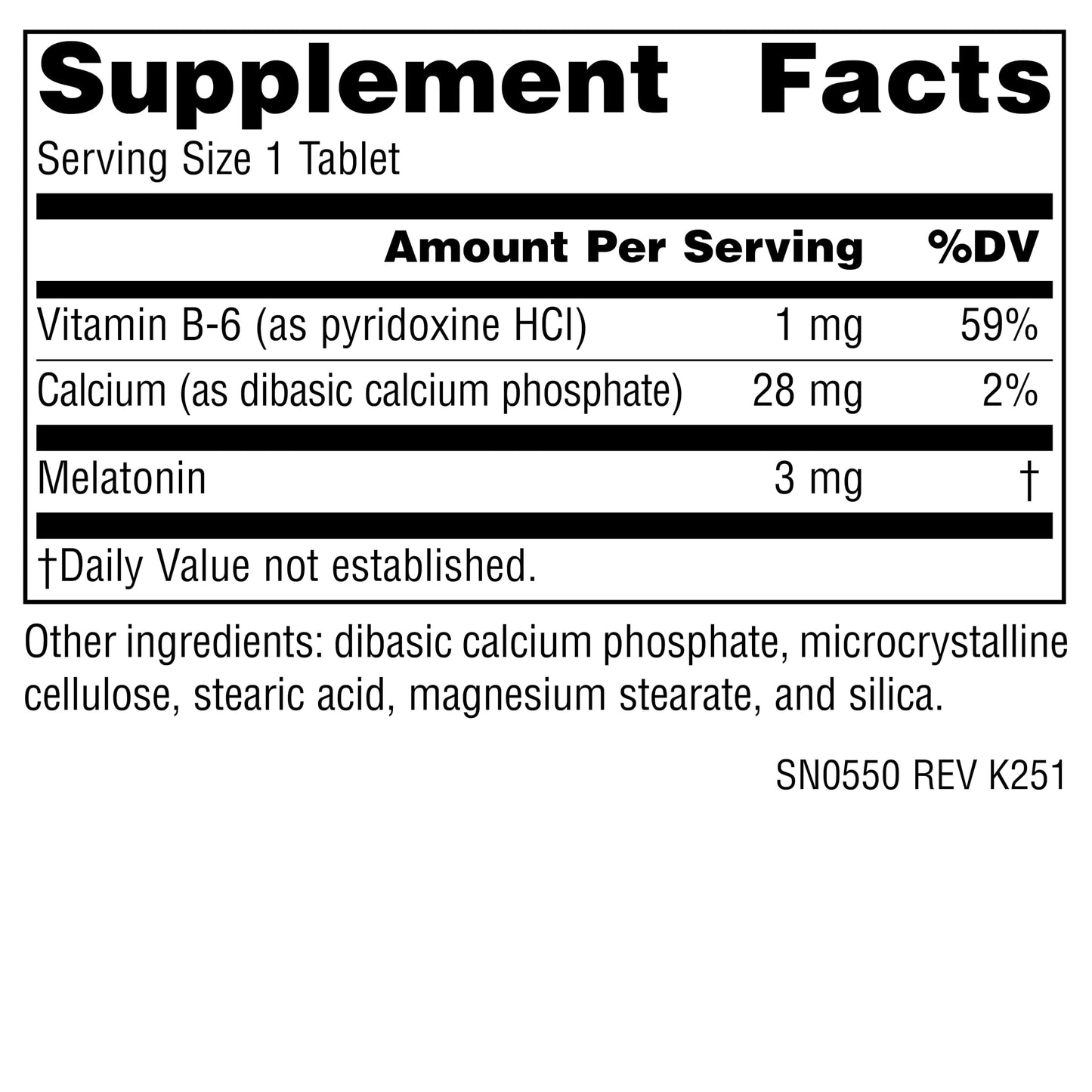 Source Naturals Sleep Science Melatonin 3 mg Tablets, 60 Count