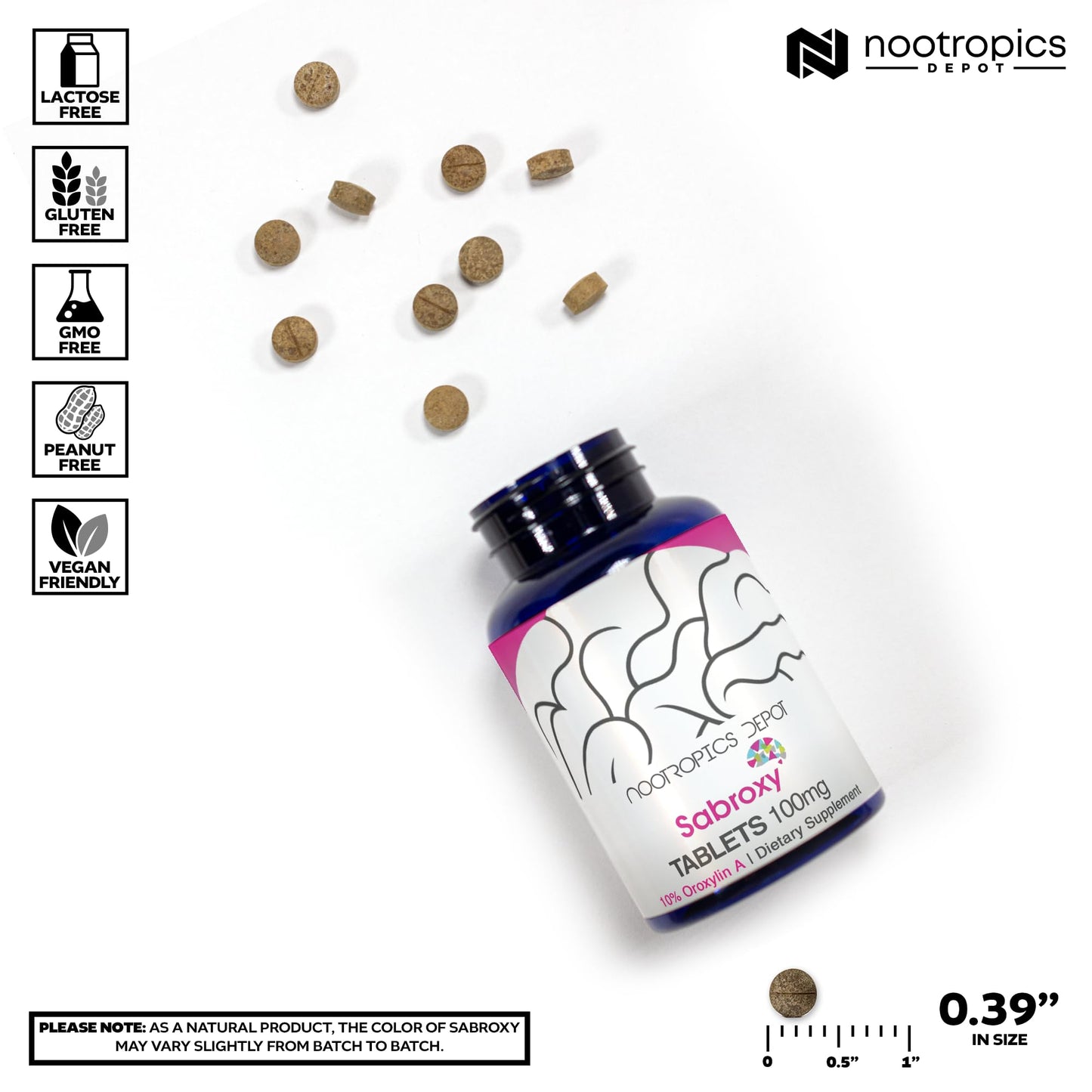 Nootropics Depot Sabroxy 100mg Tablets, 90 Count
