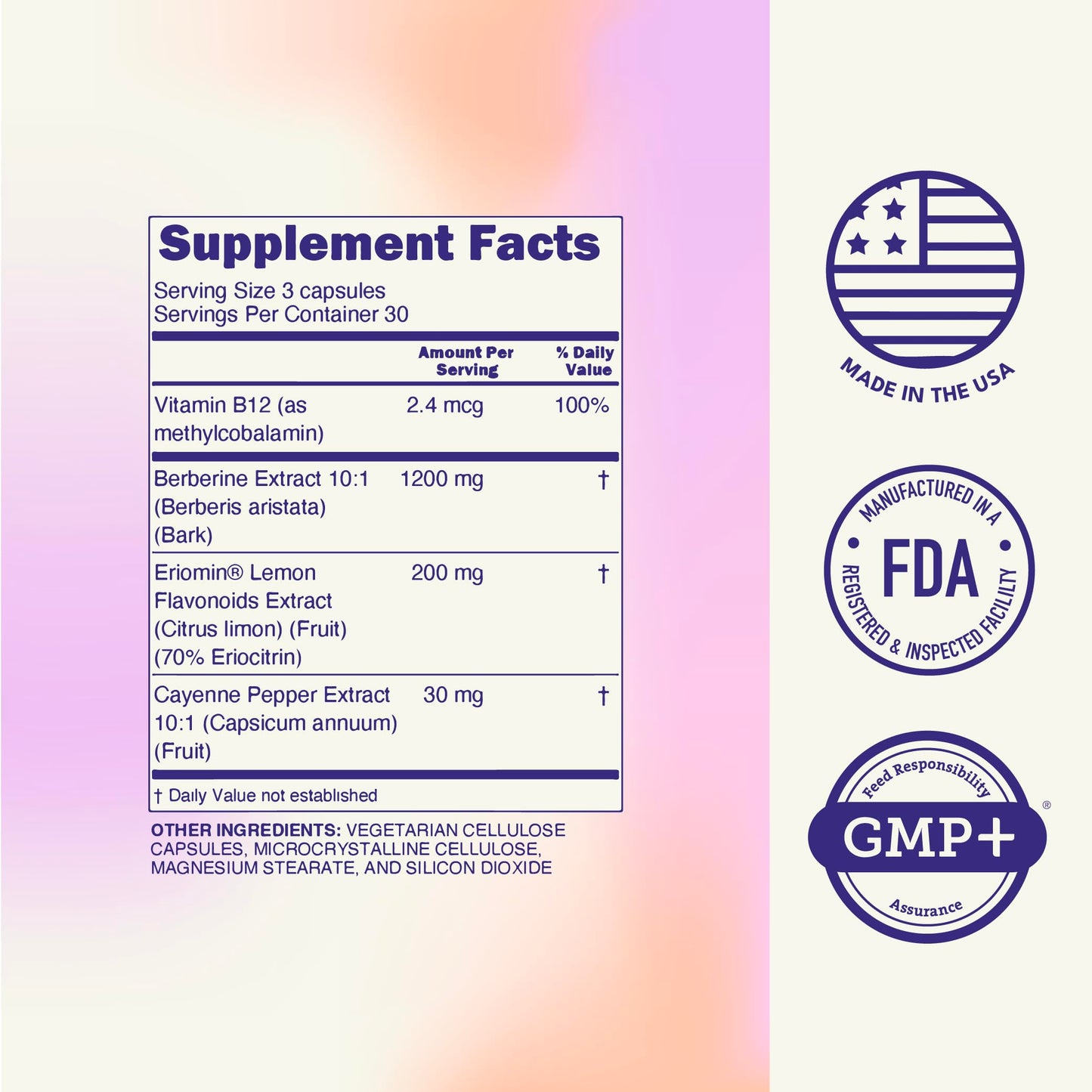 Shed Nutrition GLP-1 Boost Supplement for Women and Men Capsule 90 Count