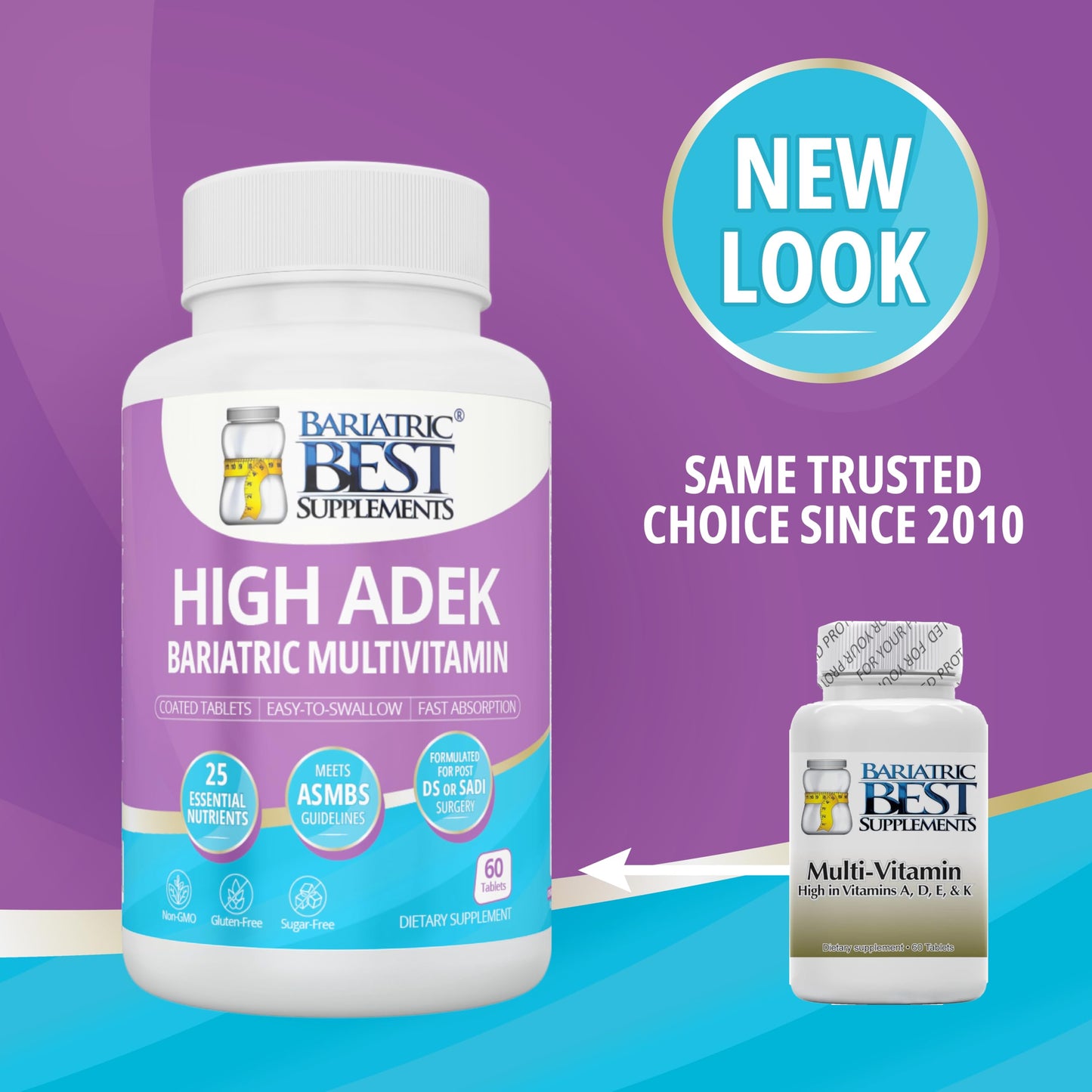 Bariatric Best Supplements High ADEK Bariatric Multivitamin Tablet 60 Tablets