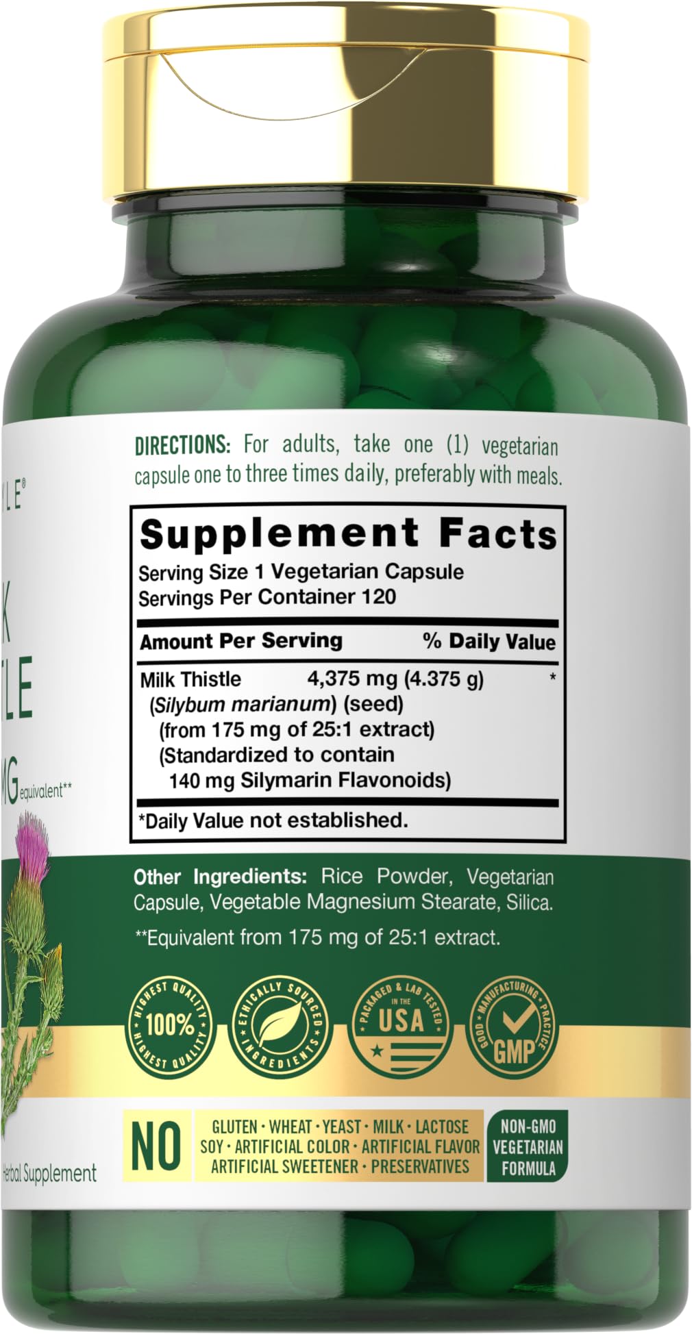 Carlyle Milk Thistle Supplement Capsule 120 Capsules