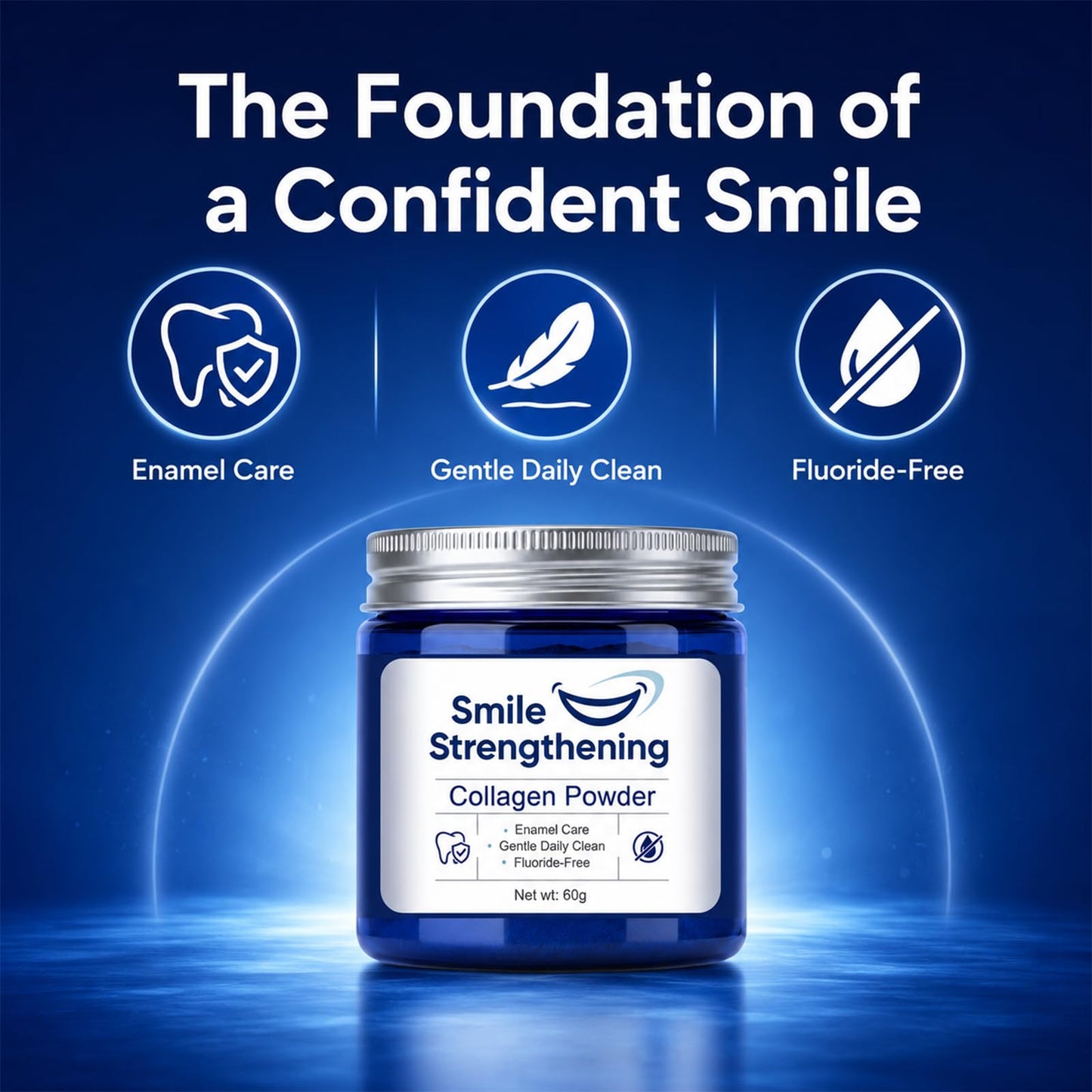 Coregnosis Collagen Powder for Gums, Hydroxyapatite & Collagen, Enamel Strengthening, 2 oz