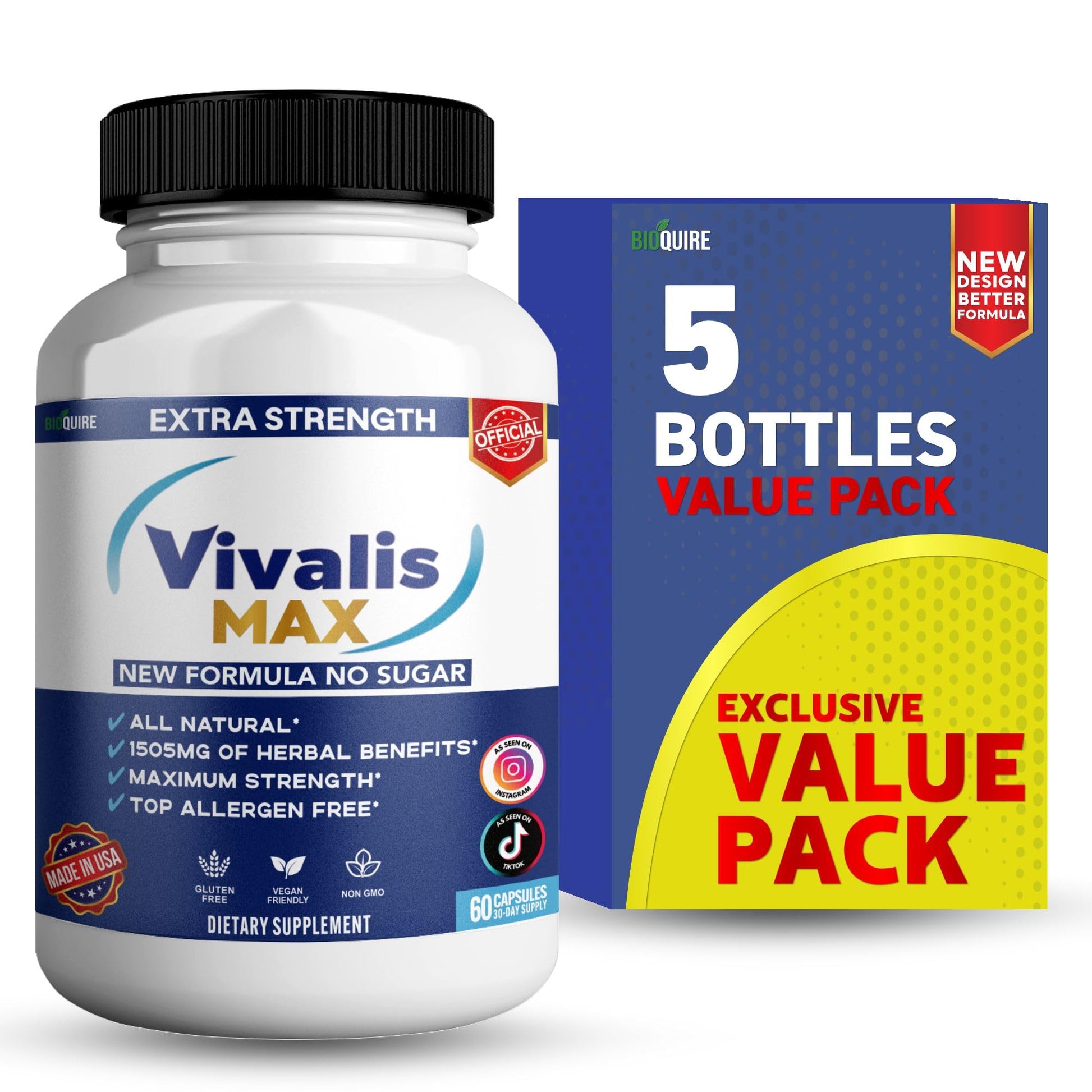 BIOQUIRE Vivalis Max Organic Maca Root Complex 60 Capsules