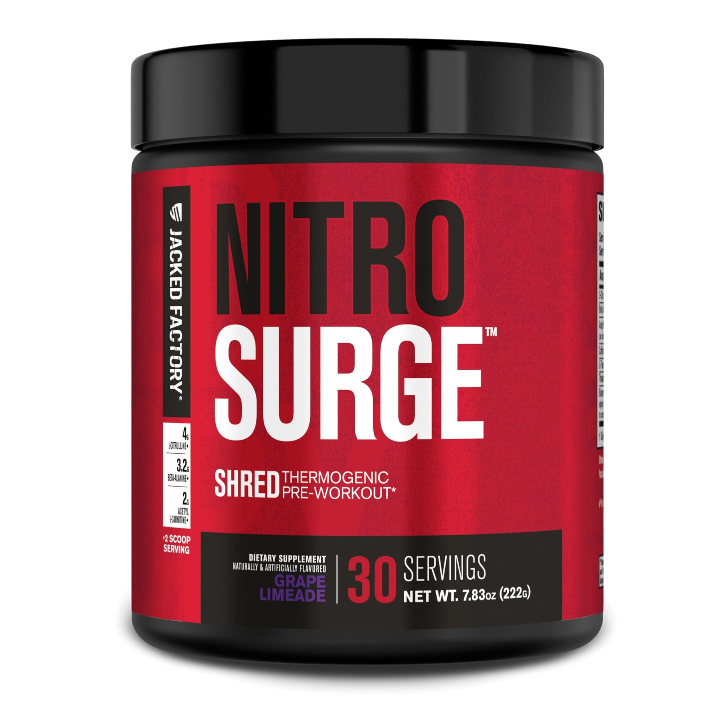 Jacked Factory NITROSURGE Shred Pre Workout Supplement Powder 7.83