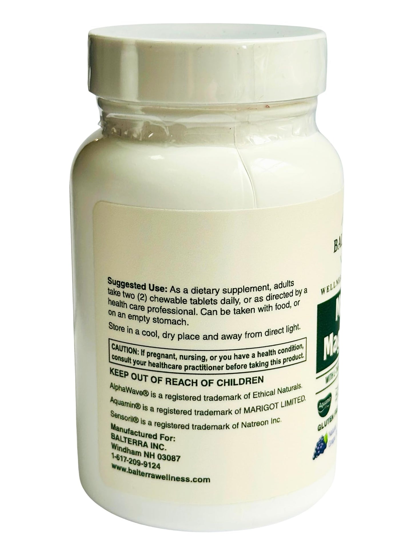Wellness Made Clear Balterra Marine Magnesium Chewable 60 Count