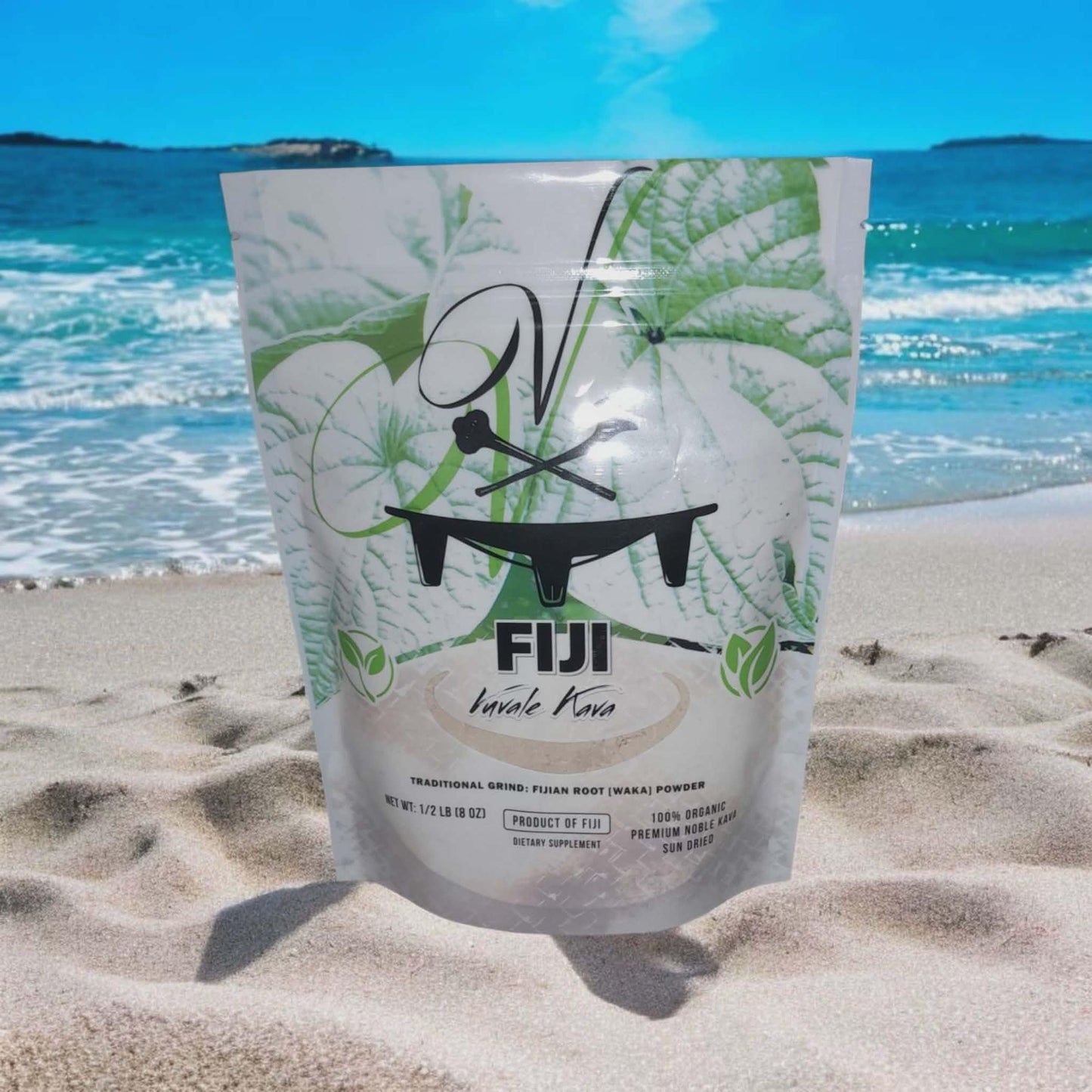 Roys All Natural Kava Fiji Vuvale Premium Noble Kava Traditional Grind Powder, 8 oz