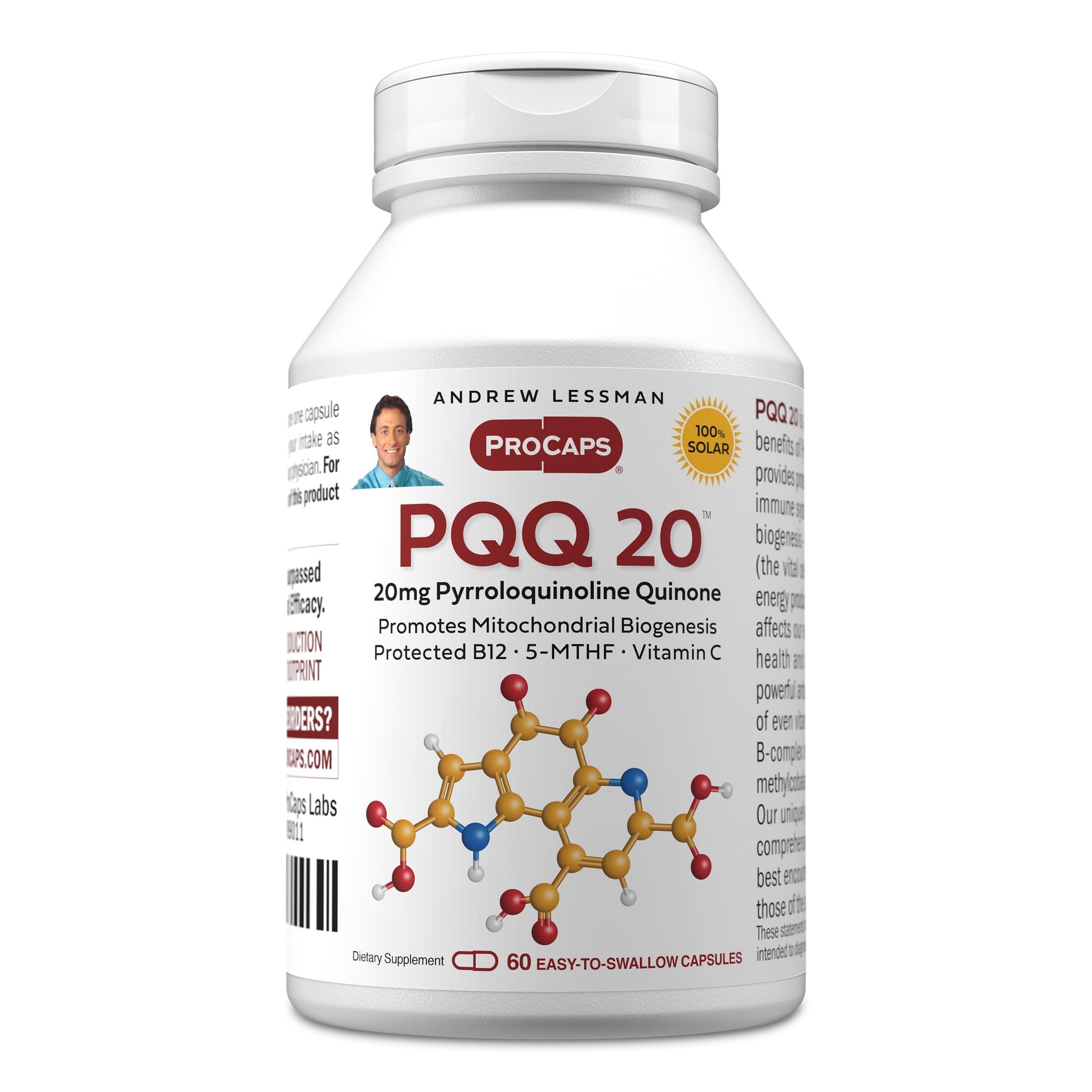 ANDREW LESSMAN PQQ 20mg Capsule, 60 Capsules