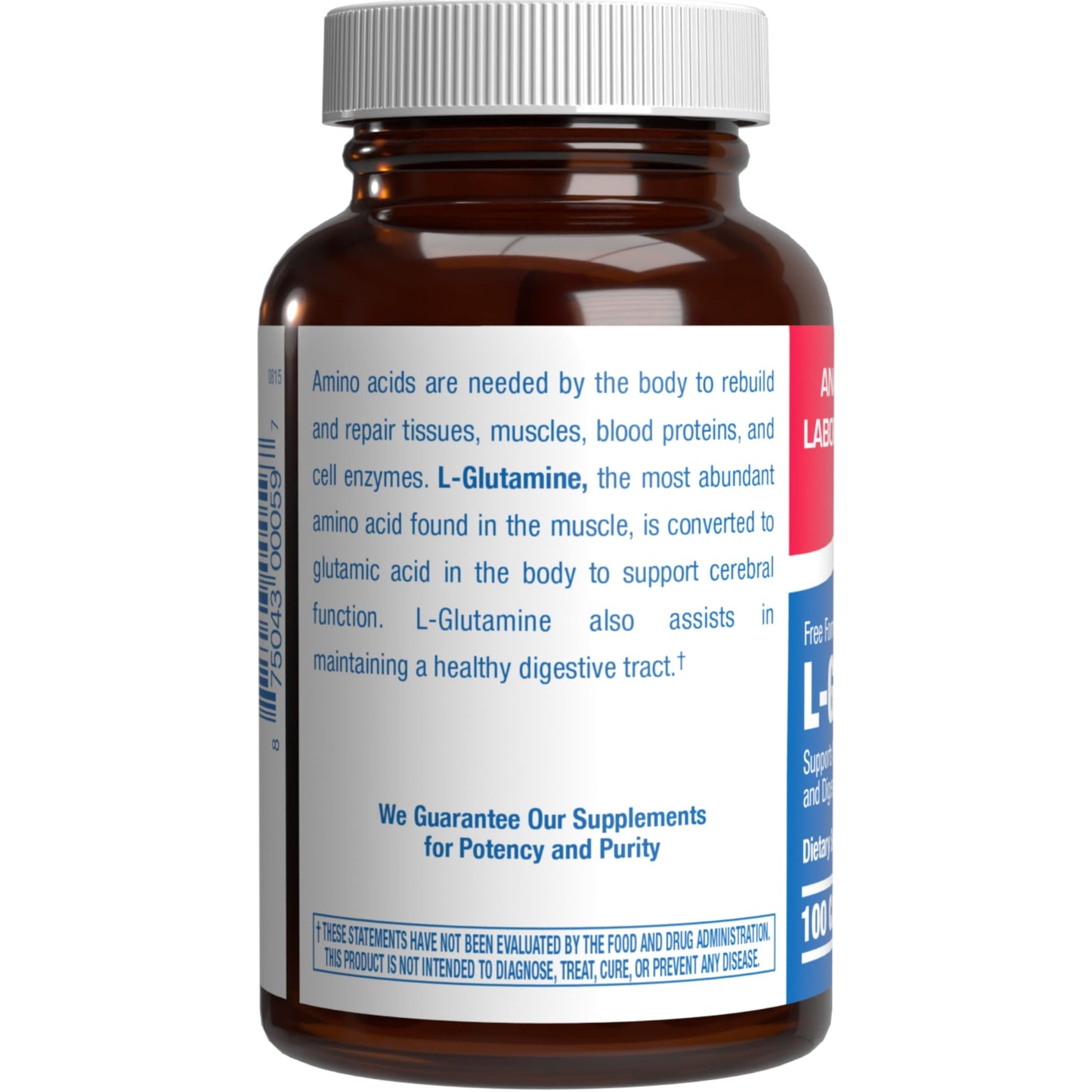Anabolic Laboratories L-Glutamine Capsules 500mg, 100 Servings
