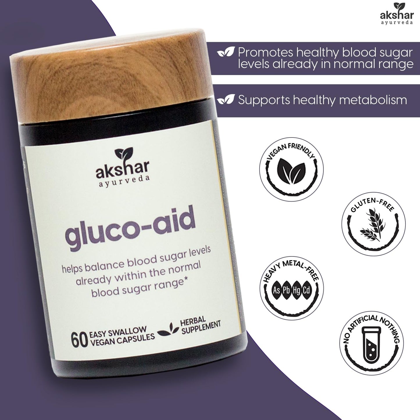AKSHAR Gluco Support Supplement Capsule 60