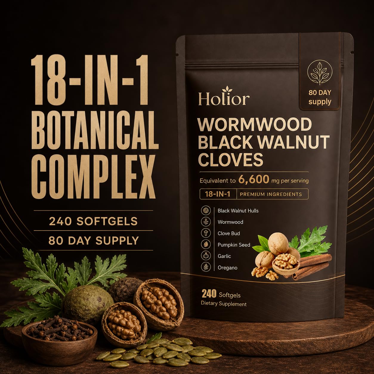 Prspy Wormwood Black Walnut Cloves Softgel 240 Count