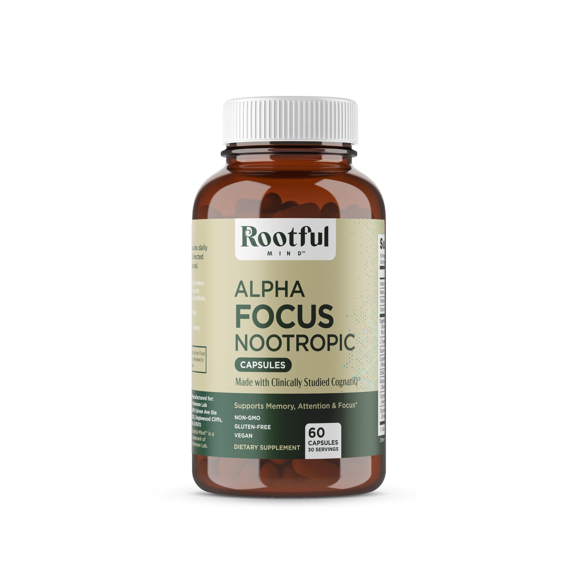 Rootful Mind Alpha Focus Nootropic Capsule, 60 Count