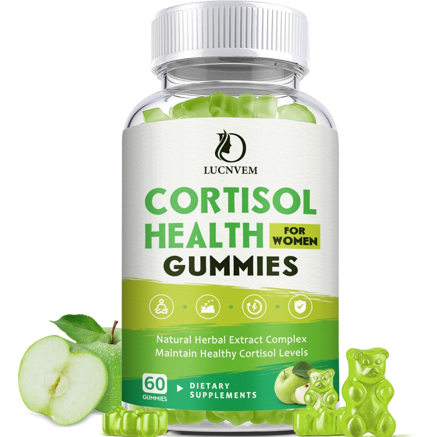LUCNVEM Cortisol Detox for Women Gummies 60 Count