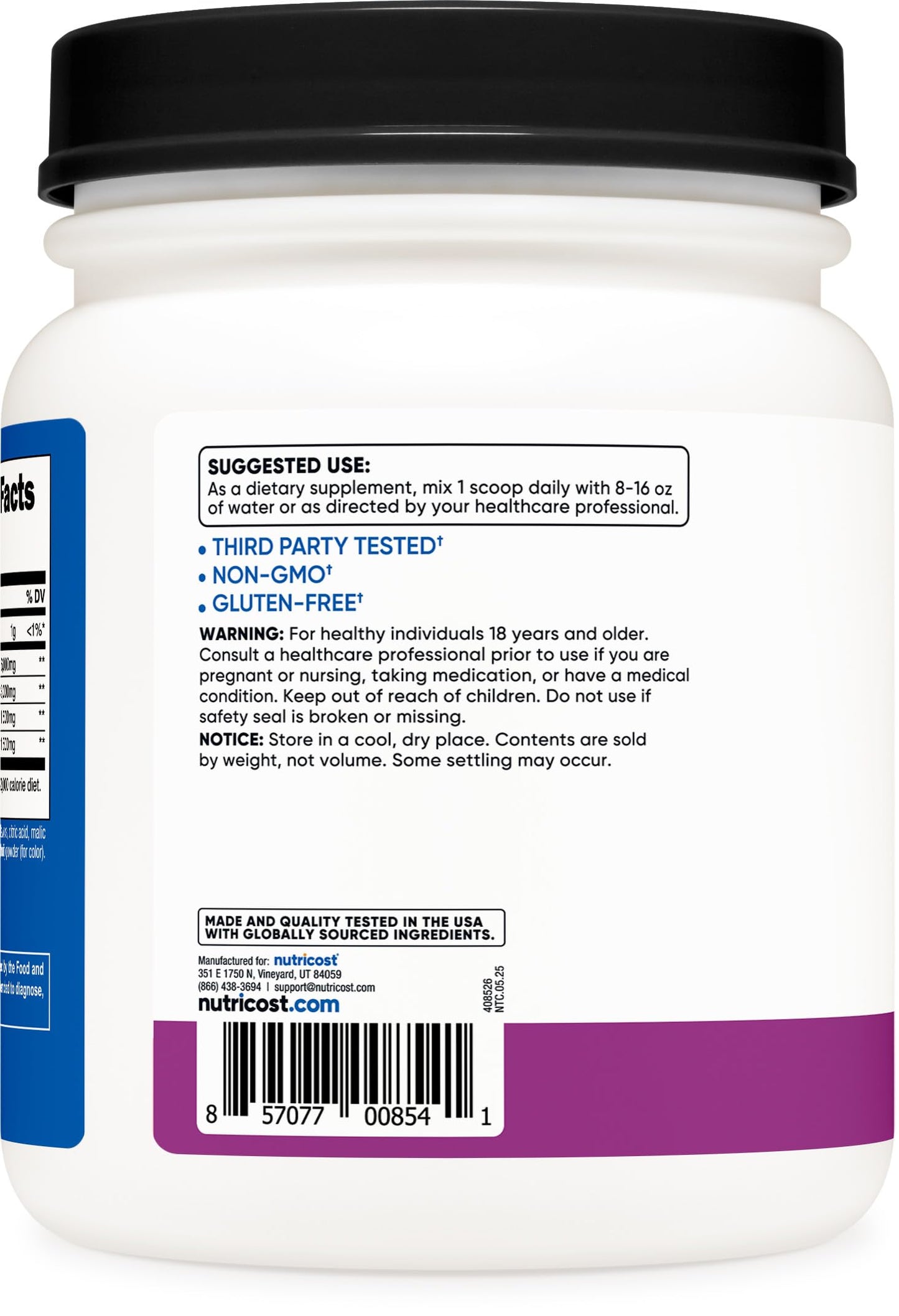 Nutricost BCAA Powder (Grape) 32 Servings