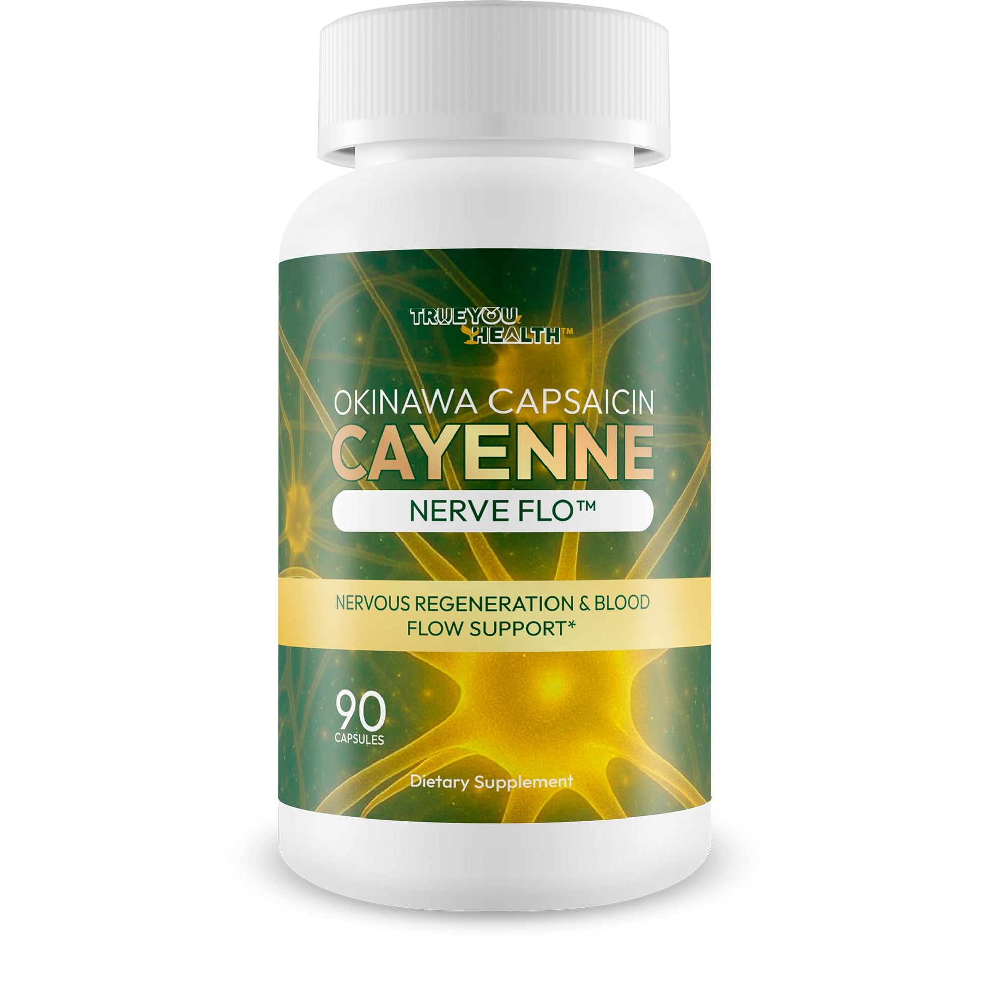 True You Health Okinawa Capsaicin Cayenne Nerve Flo Capsule 90 Count