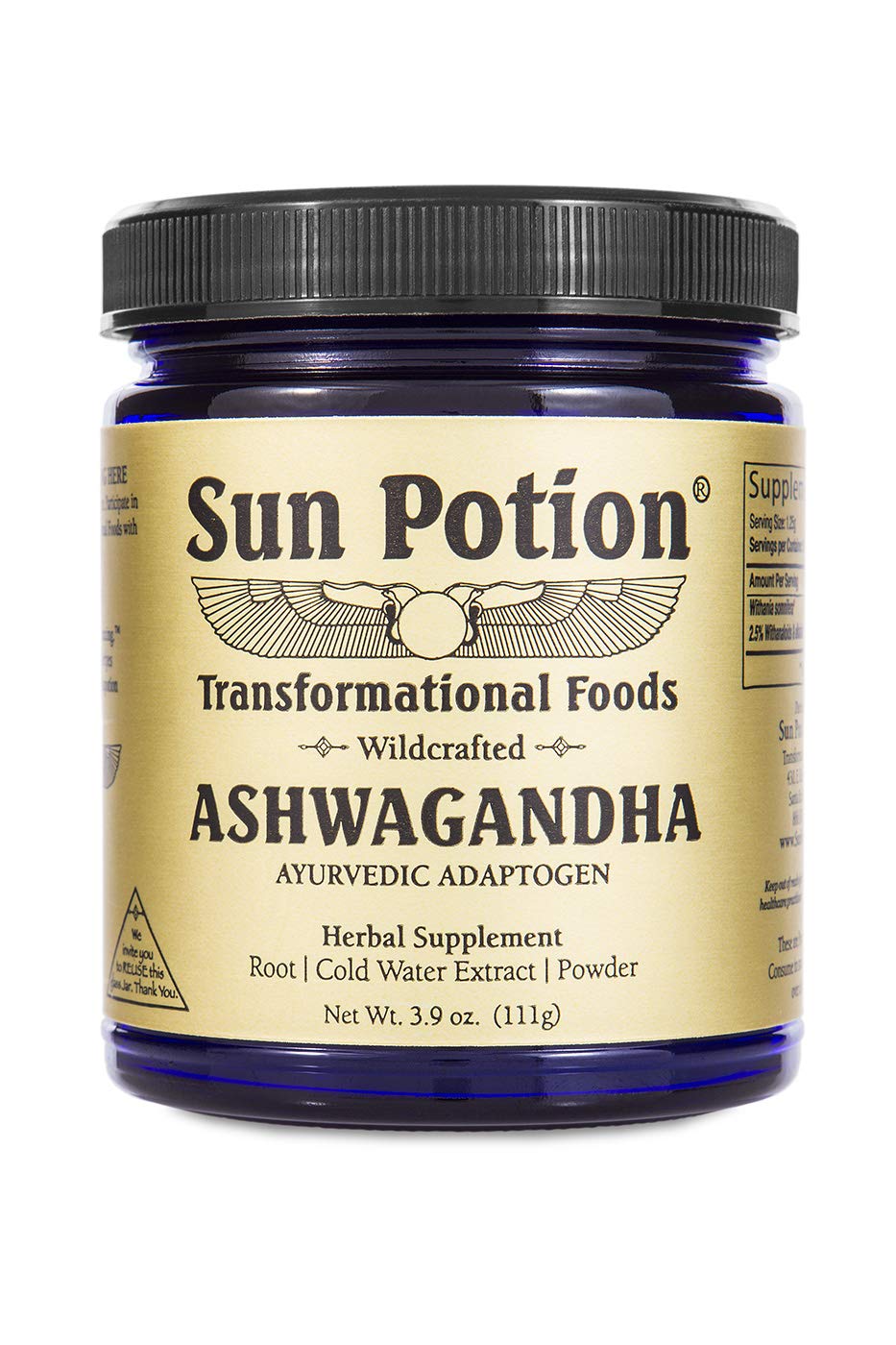 Sun Potion Ashwagandha Root Extract Powder 3.9 Ounce