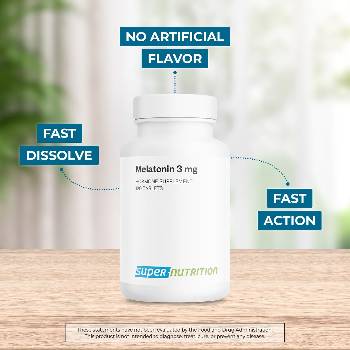 Supersmart Melatonin 3mg Fast Dissolve Tablets, 150 Tablets