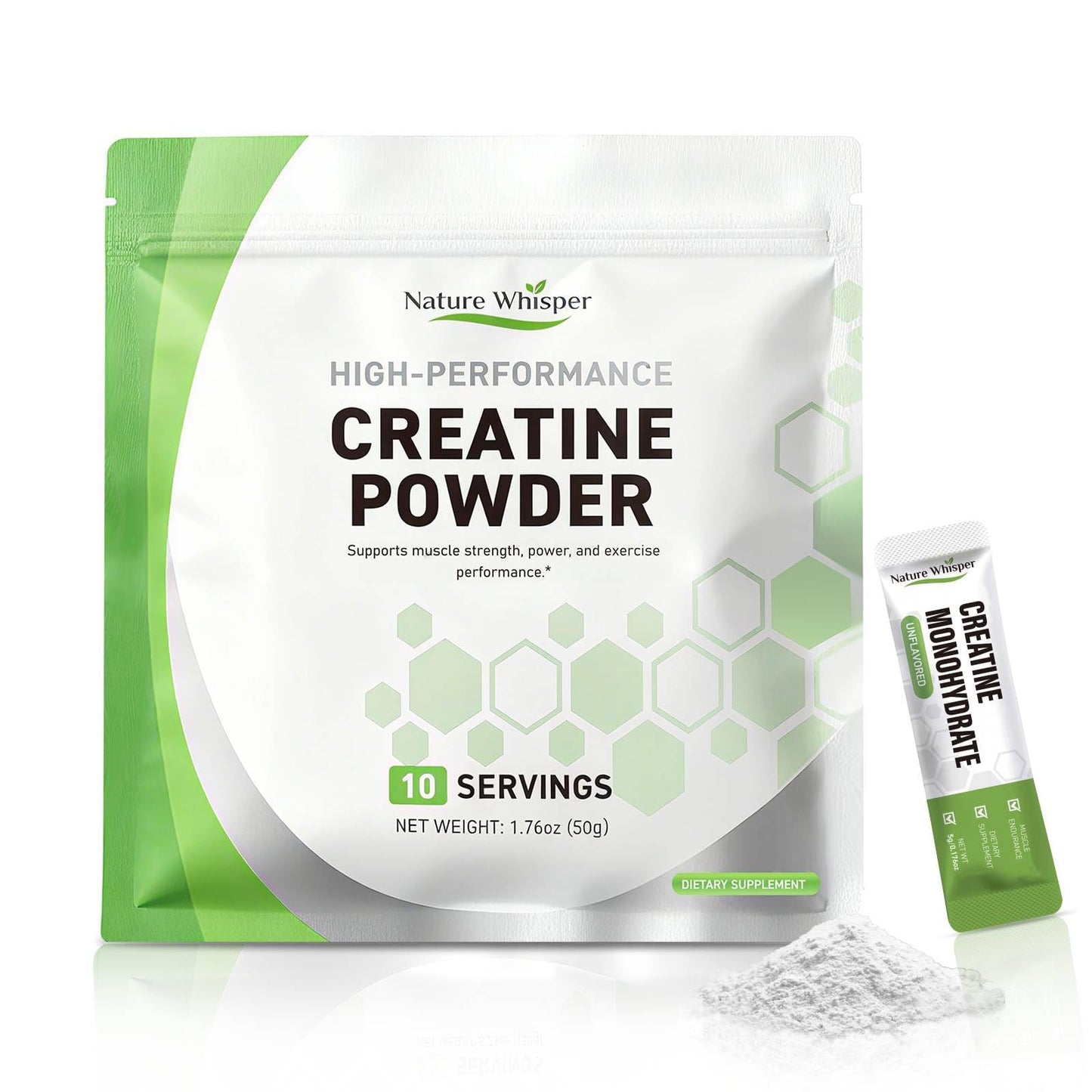Nature Whisper Creatine Monohydrate Powder 1.76 Ounce