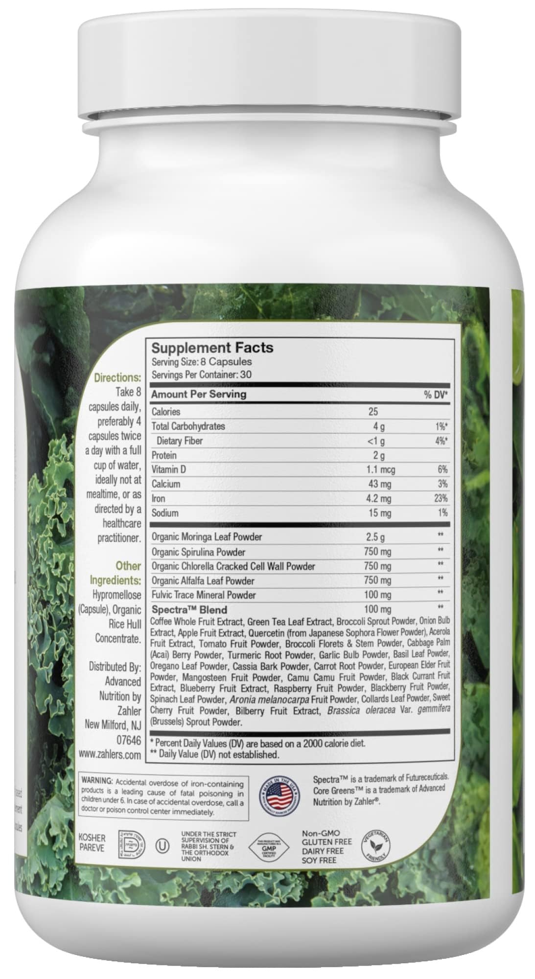 Zahler Core Greens 240 Capsules