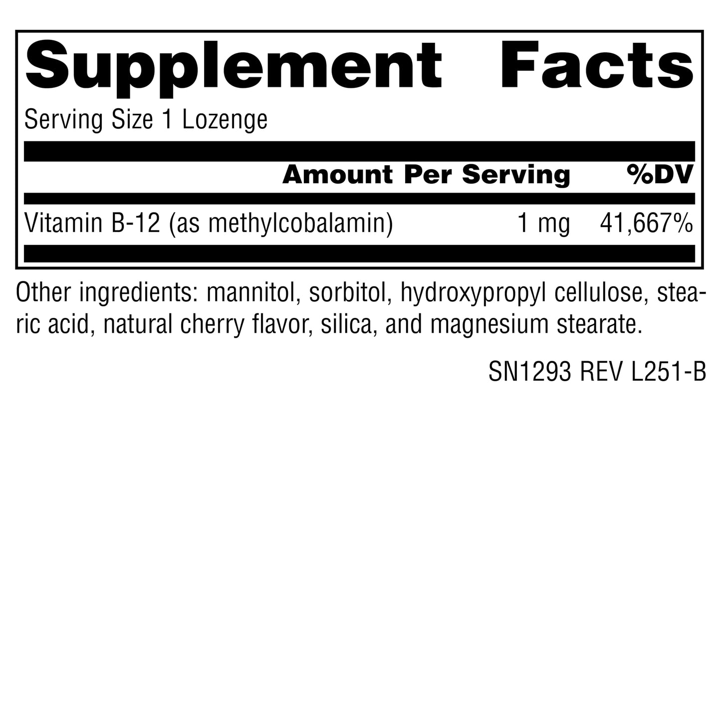 Source Naturals MethylCobalamin Vitamin B-12 Lozenges, 120 Count