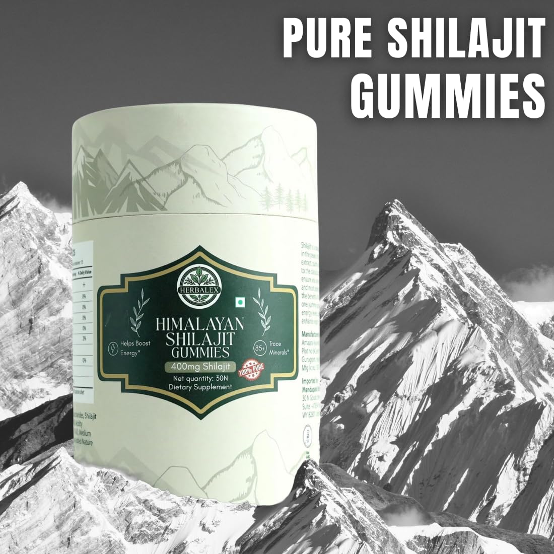 HERBALEX Himalayan Shilajit Gummies, 30 Gummies