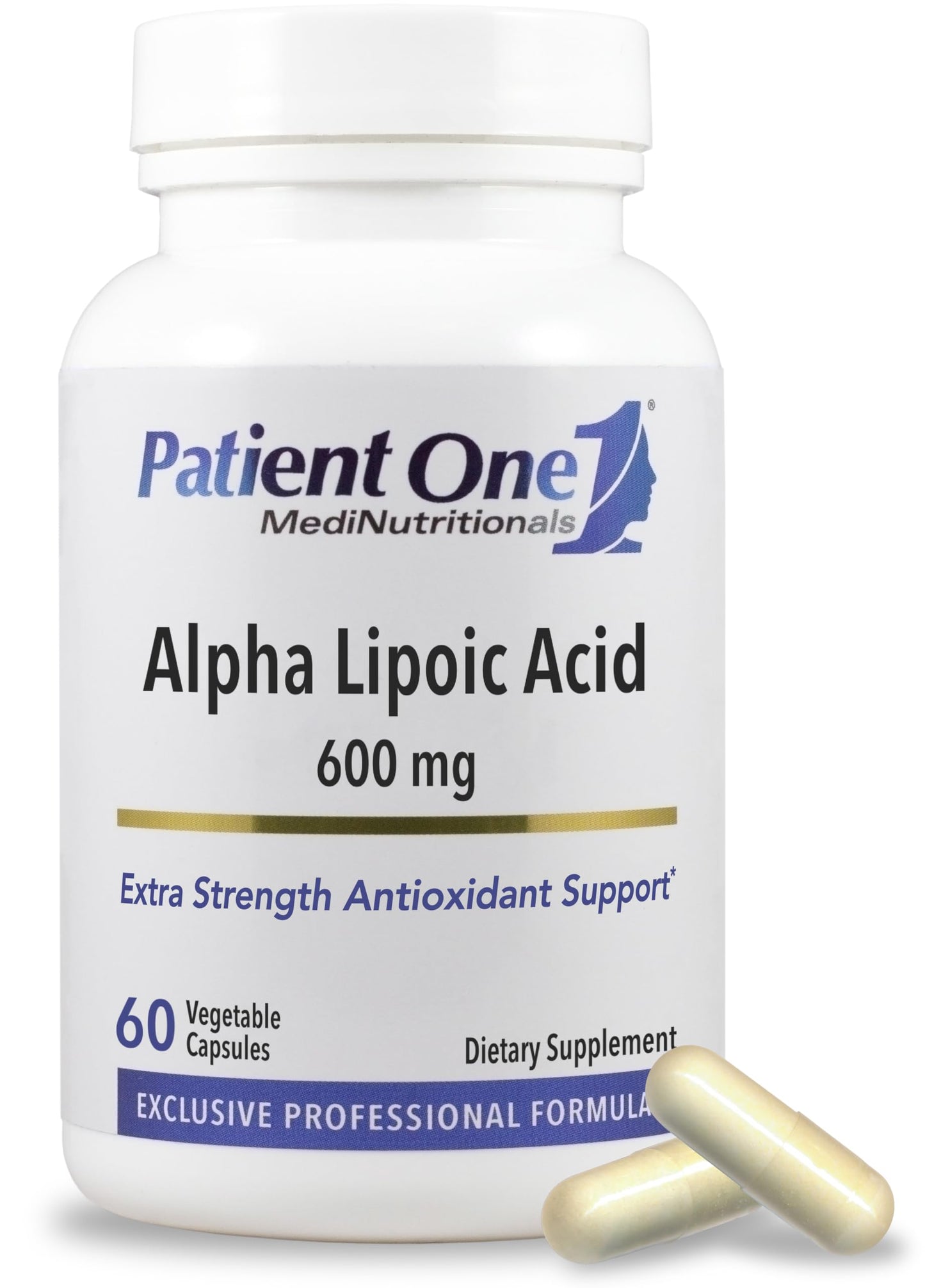 Patient One Alpha Lipoic Acid (ALA) 600 mg Capsule, 60 Capsules
