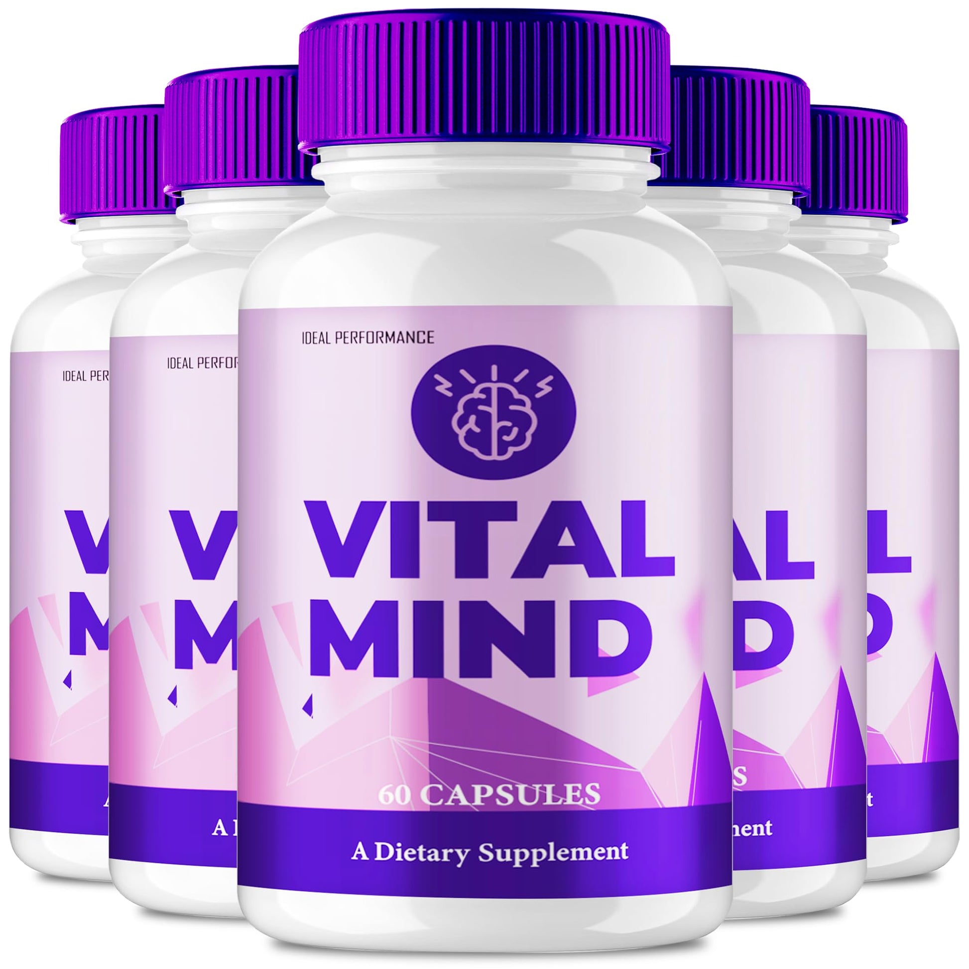 IDEAL PERFORMANCE Vital Mind Brain & Memory Supplement Capsules, 300 Capsules