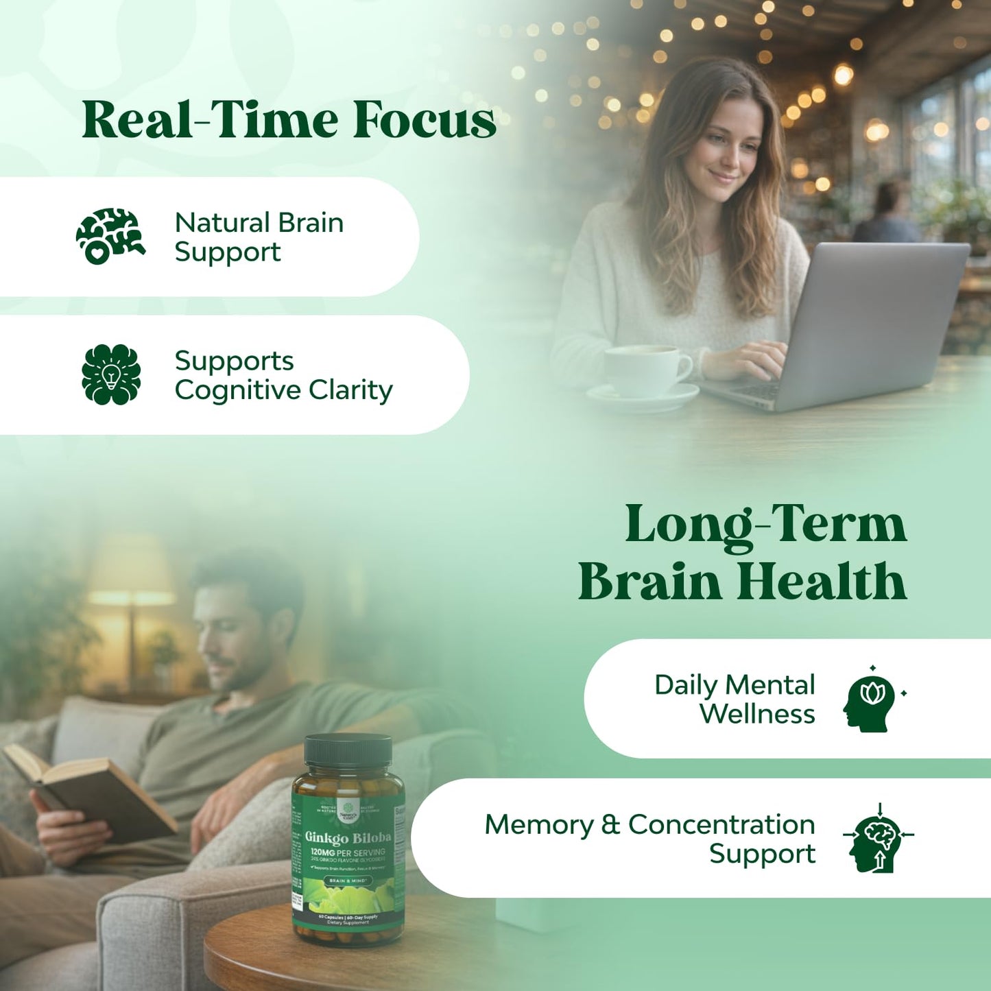 Natures Craft Ginkgo Biloba Capsules 60 Count