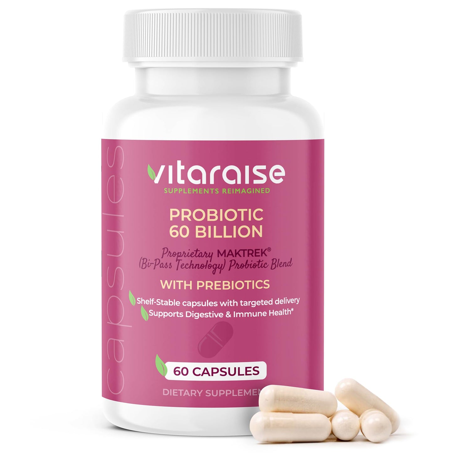 Vitaraise 60 Billion CFU Probiotic, 60 Capsules