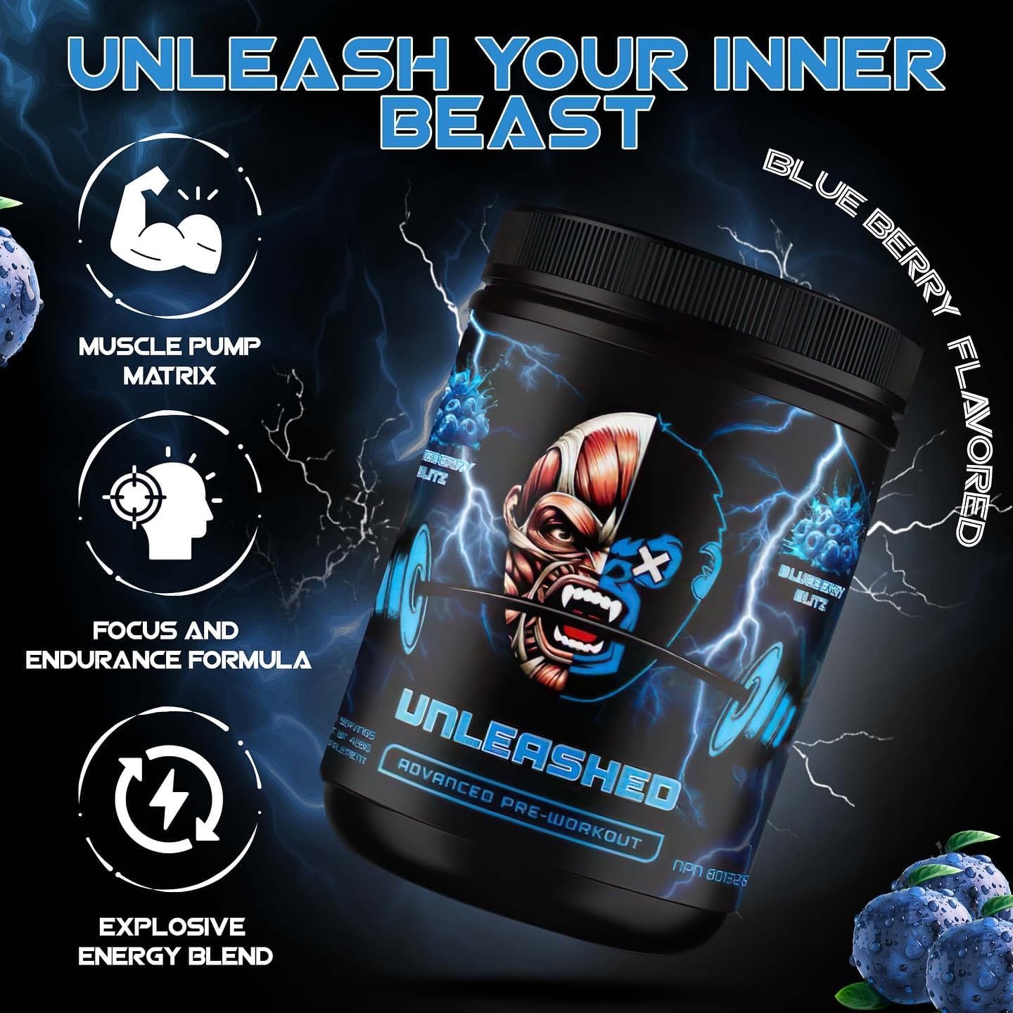 APE-X Unleashed Pre Workout Powder 15