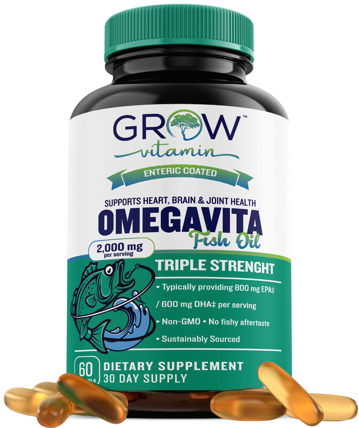 Grow Vitamin OmegaVita Fish Oil Softgel 60 Count