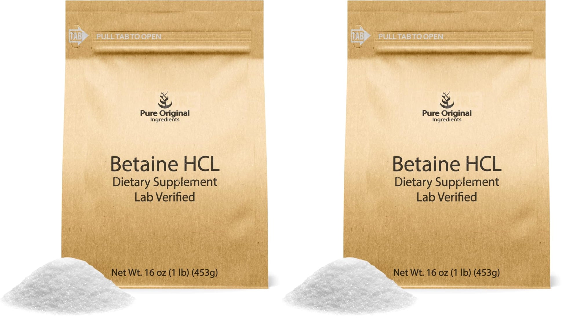 Pure Organic Ingredients Betaine HCL 32 Capsules