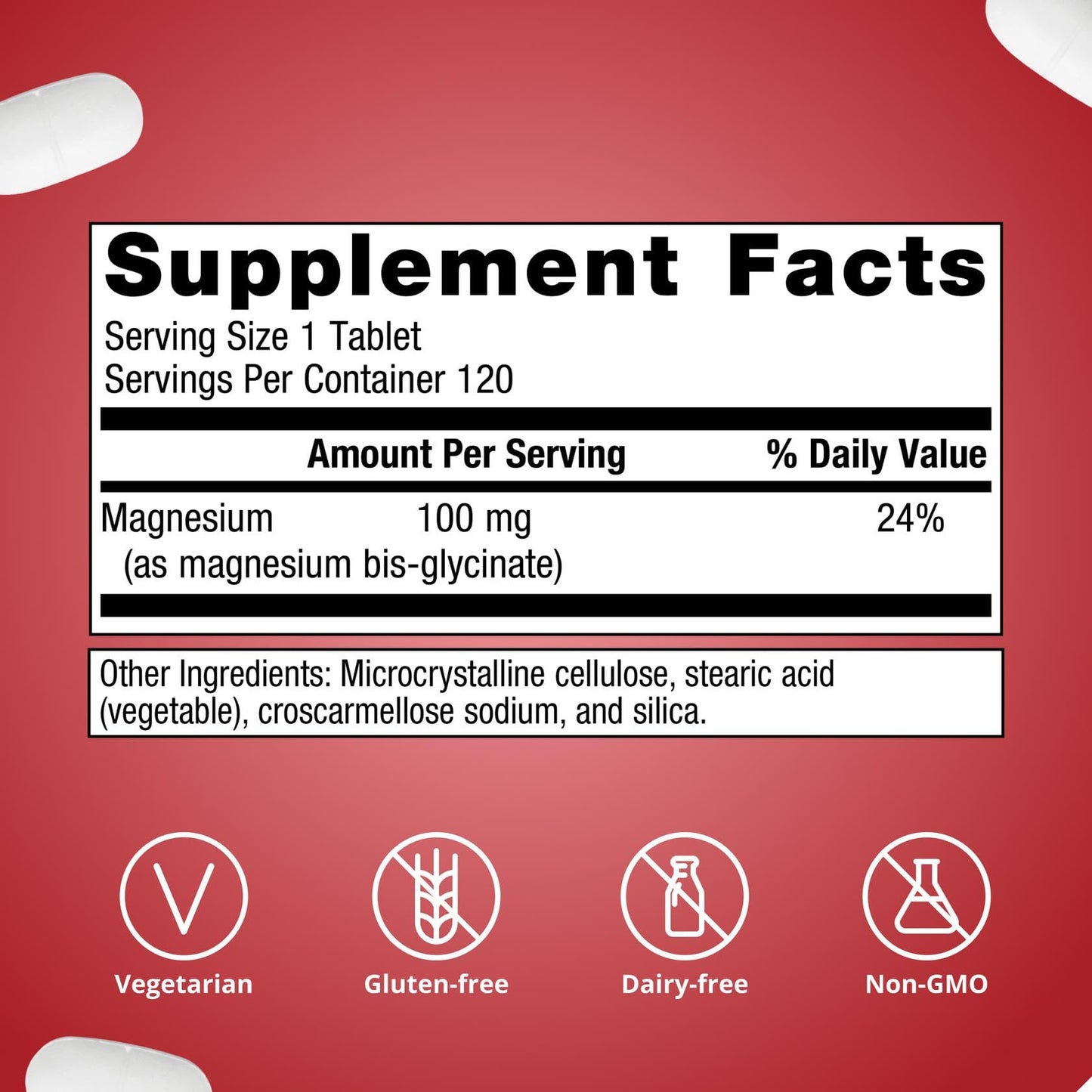 Metagenics Magnesium Glycinate 100mg Tablet 120 Count