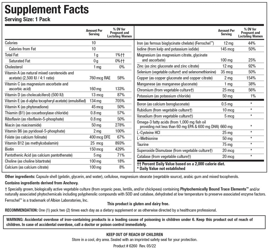 Biotics Research Pre Natal Packs Pre Natal Nutrition Support, Post Natal Formula Capsules, 60 Capsules
