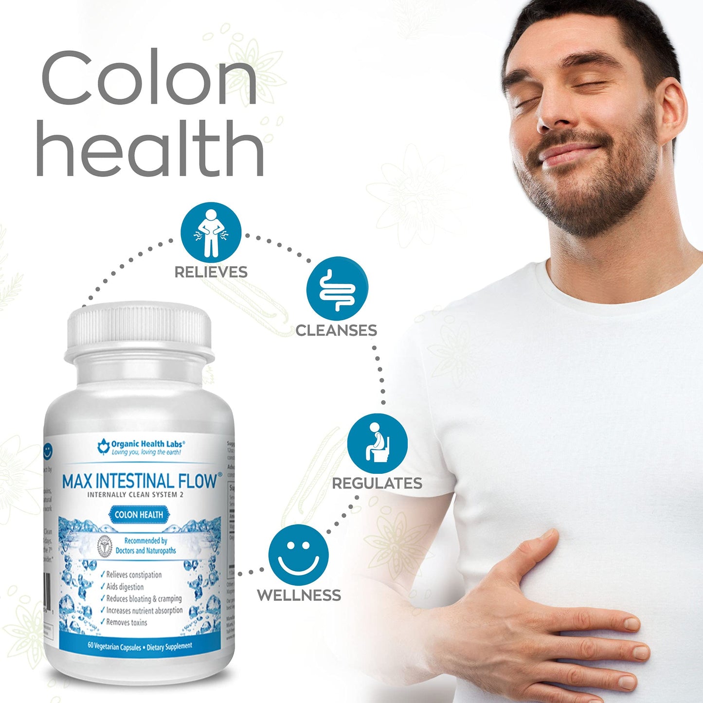 Organic Health Labs Max Intestinal Flow 60 Capsules