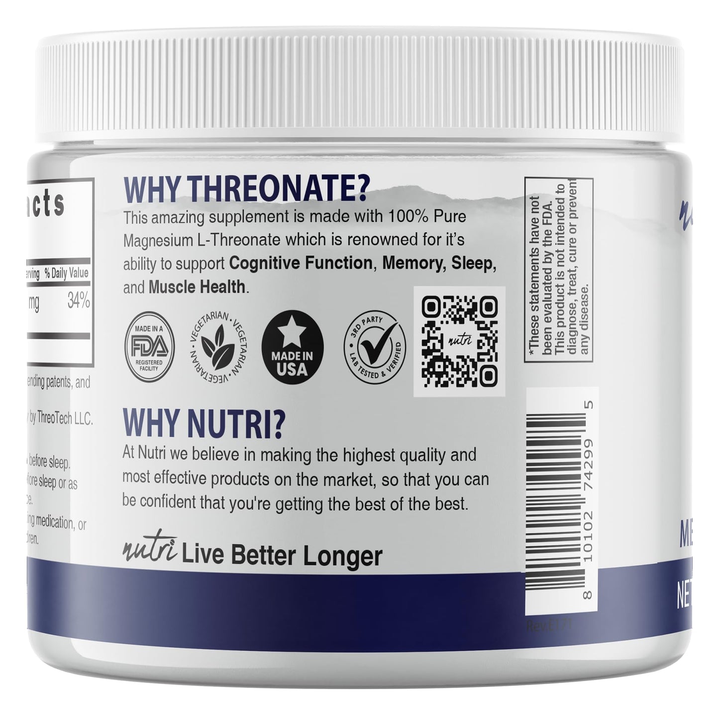 Nature's Fusions Magnesium Powder 4 oz