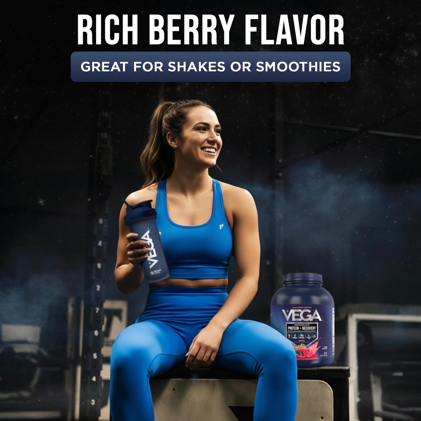 Vega Protein + Recovery Berry Protein Powder, 64