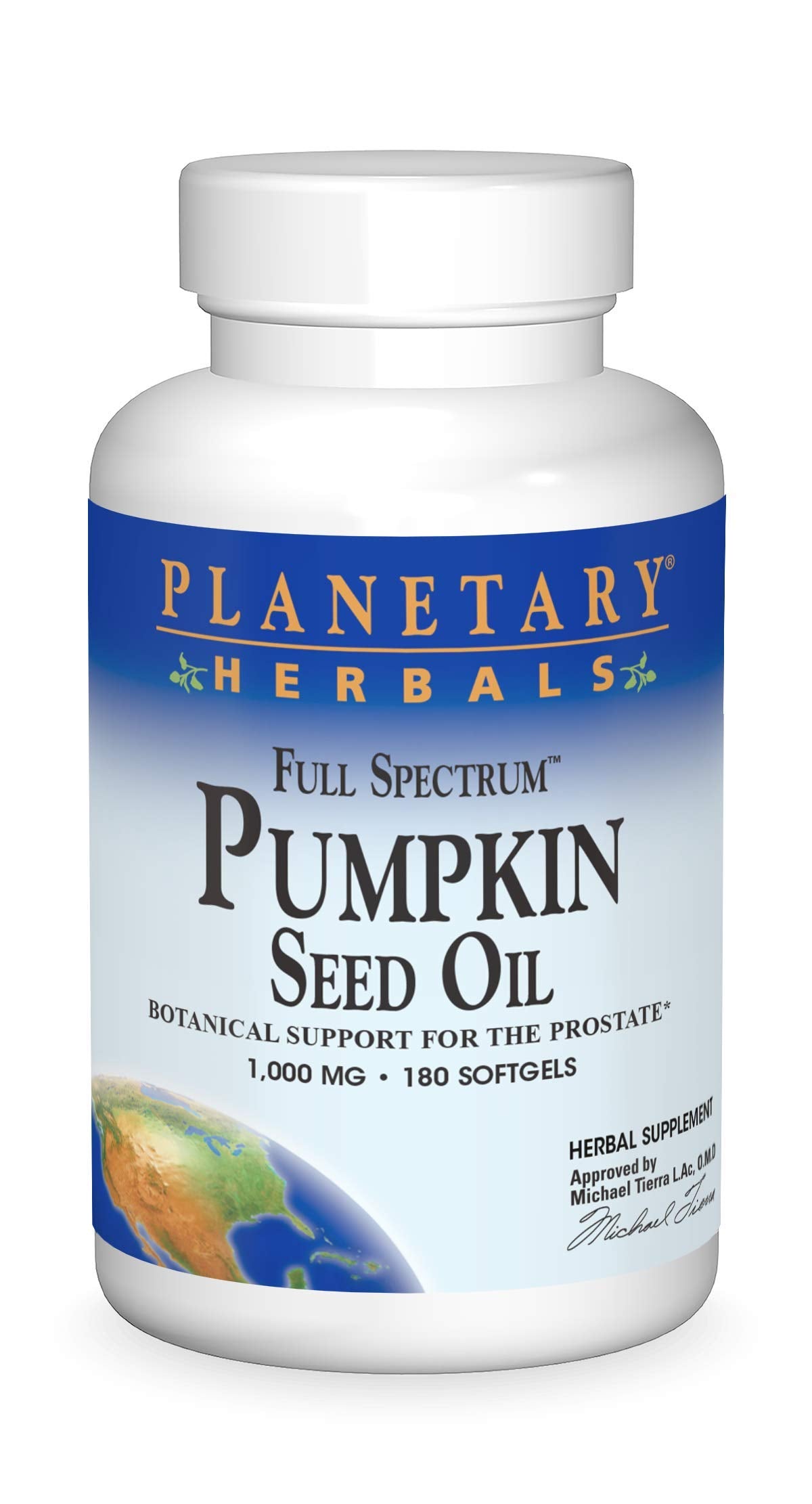 Planetary Herbals Full Spectrum Pumpkin Seed Oil Softgels 180 Count