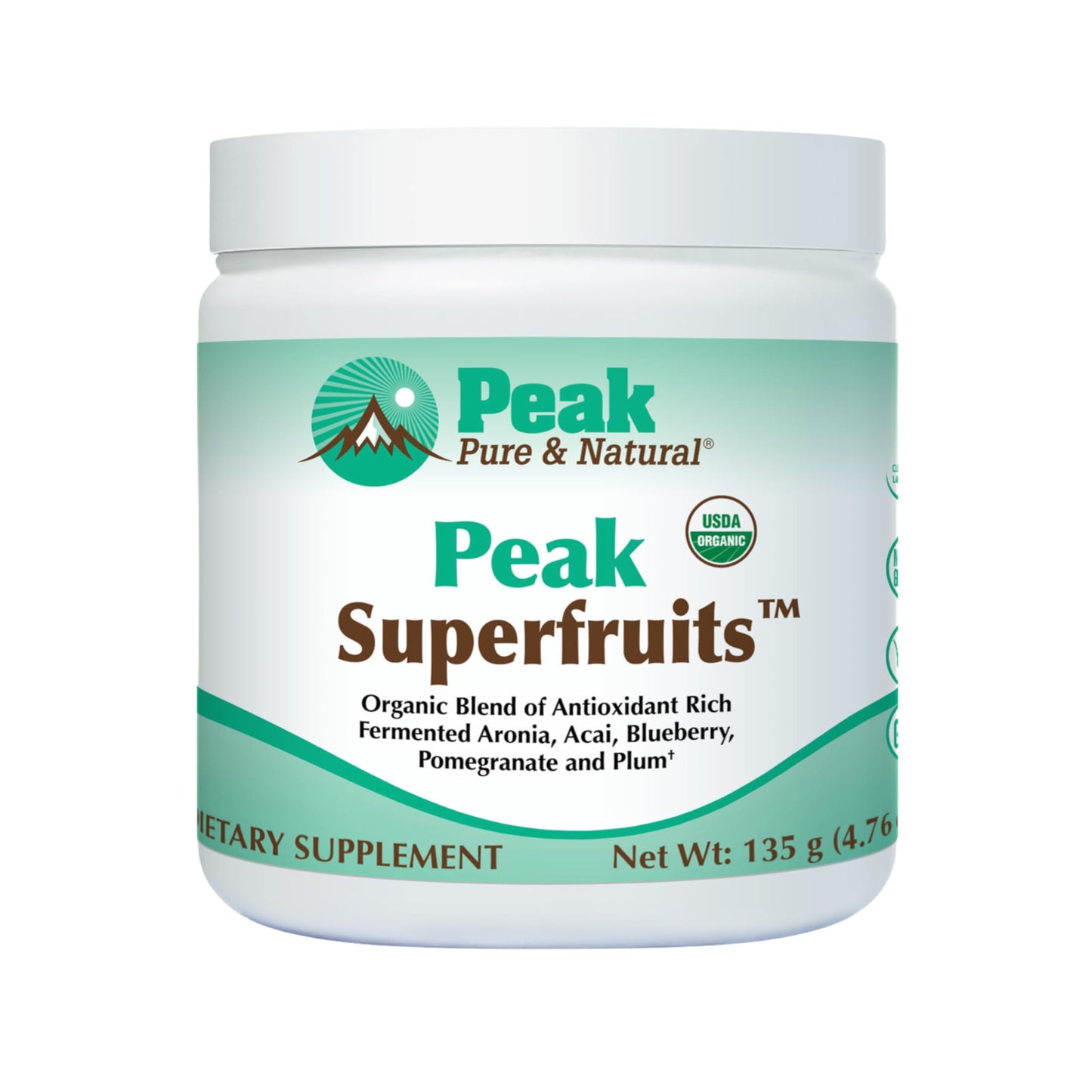 Peak Pure & Natural Peak Organic Superfruits Polyphenol Rich Superfood Powder, 4.76 oz