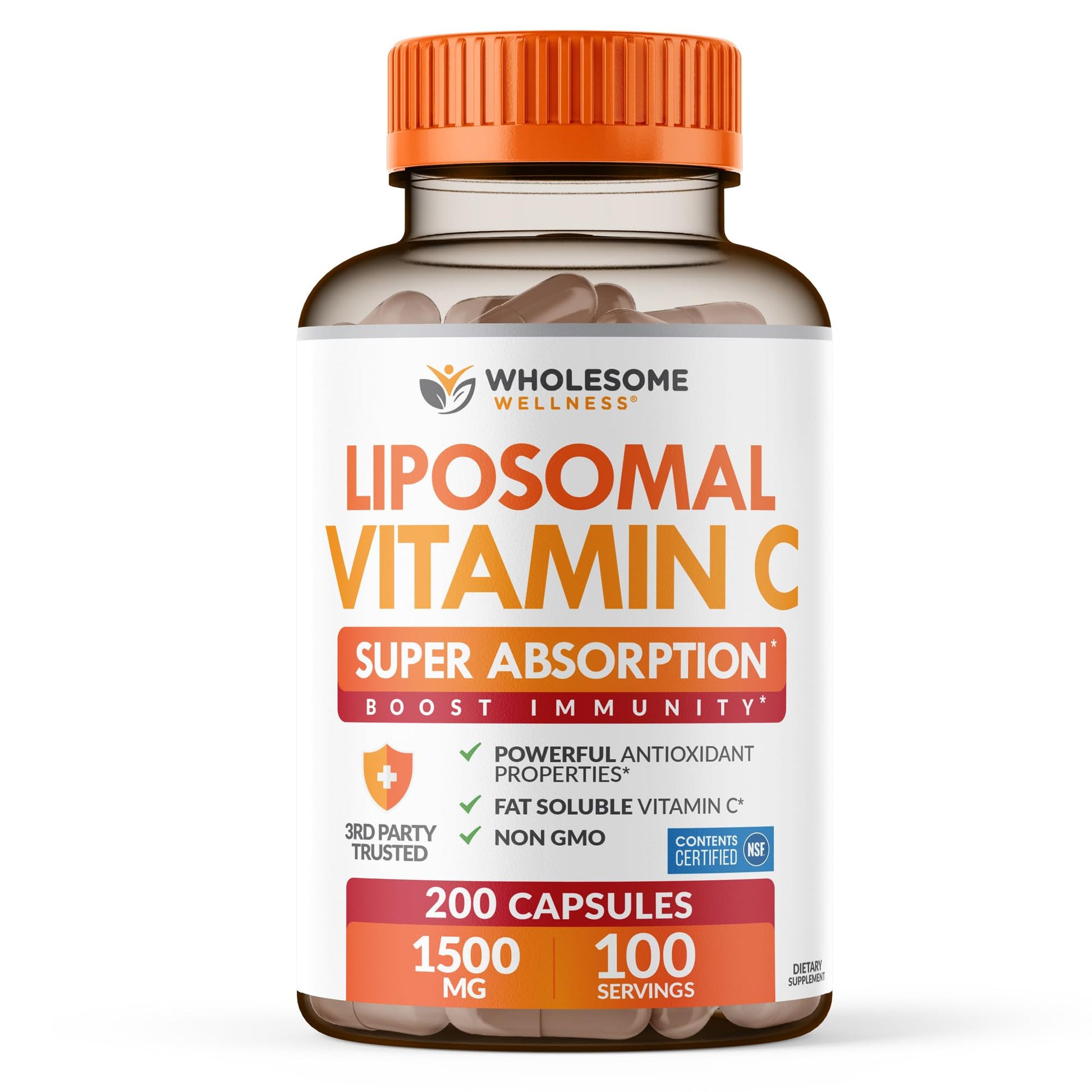 Wholesome Wellness Liposomal Vitamin C Capsule, 200 Capsules
