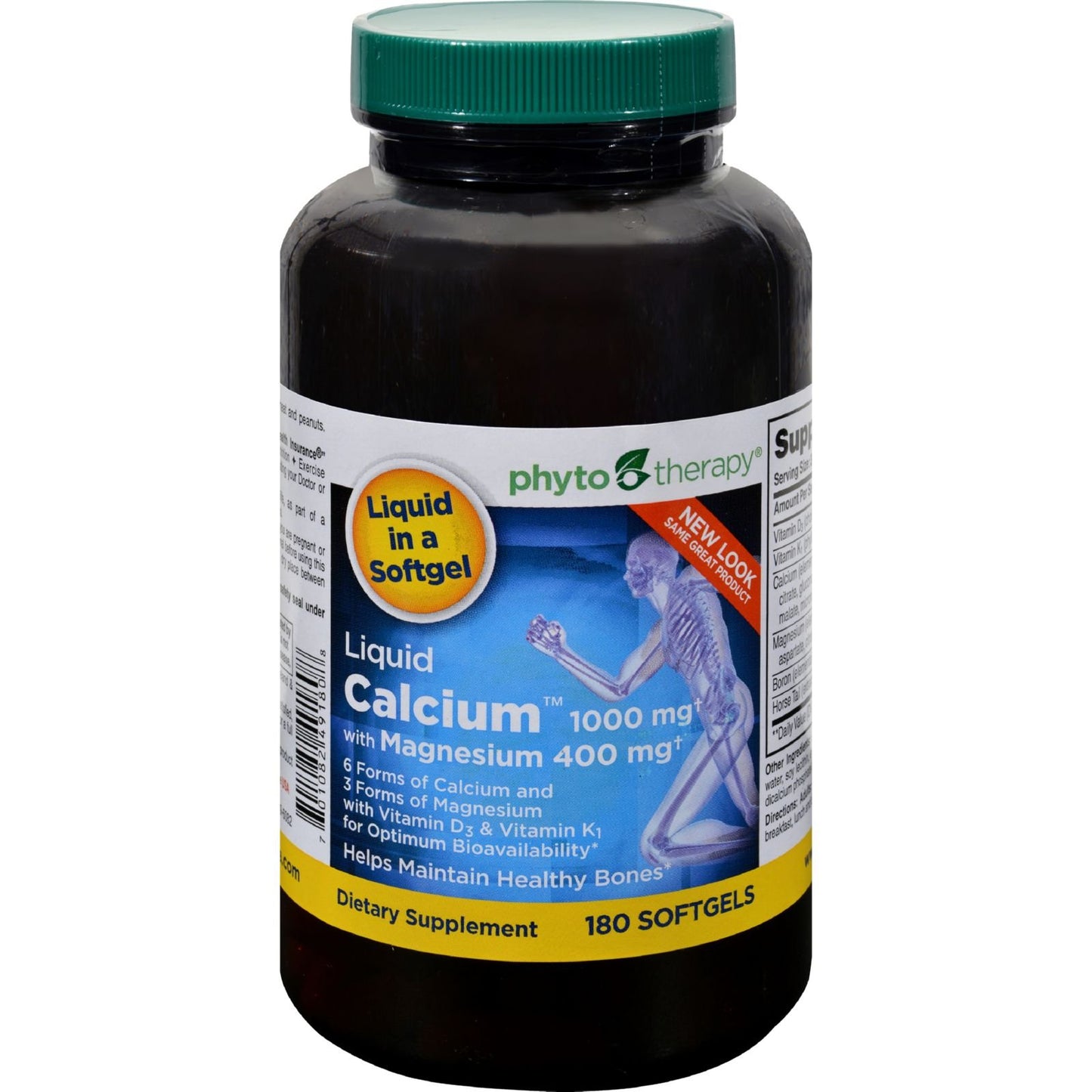 Phyto-Therapy Therapy Liquid Calcium with Magnesium 1000 mg Softgels, 180 Count